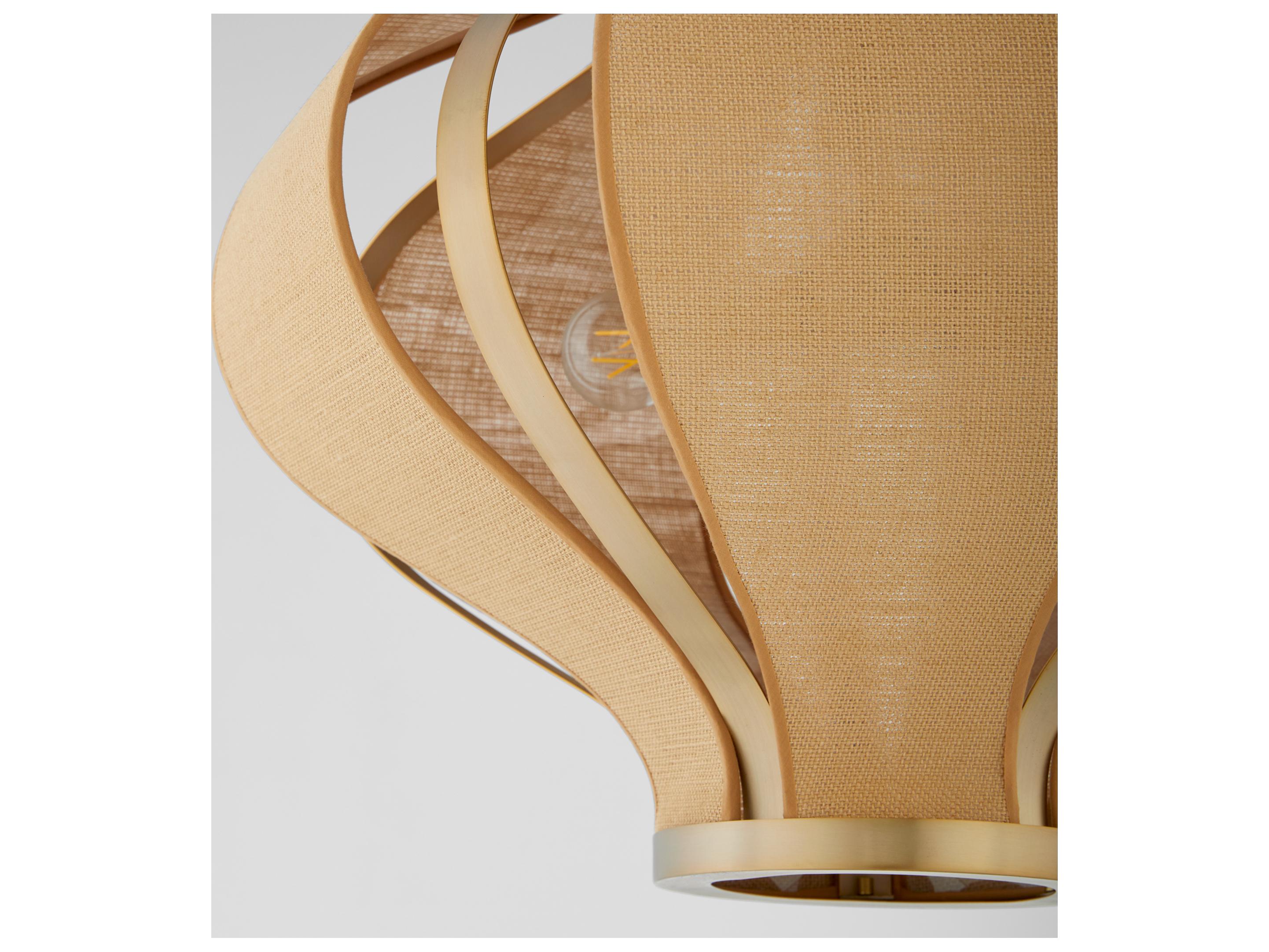 Quorum Monroe 3-Light Aged Brass Pendant