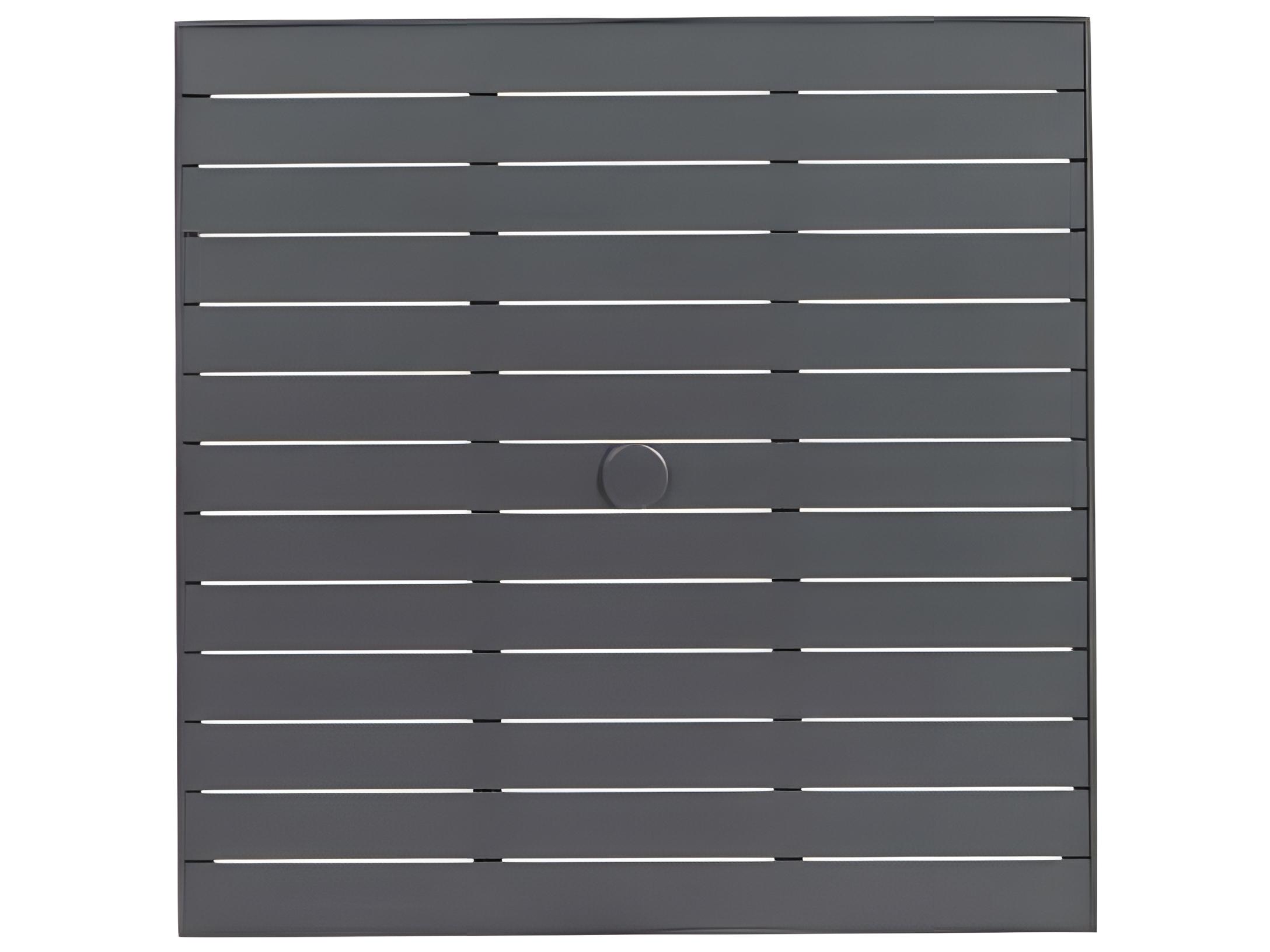 Ratana Zuni  Silver Aluminum Umbrella Hole Dining Table