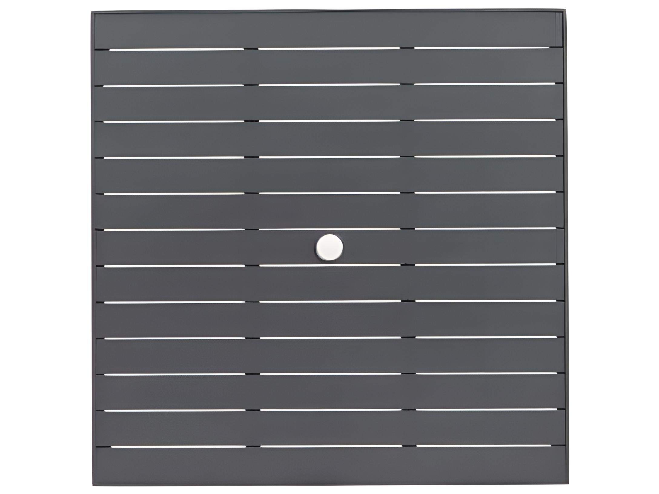 Ratana Zuni  Silver Aluminum Umbrella Hole Dining Table