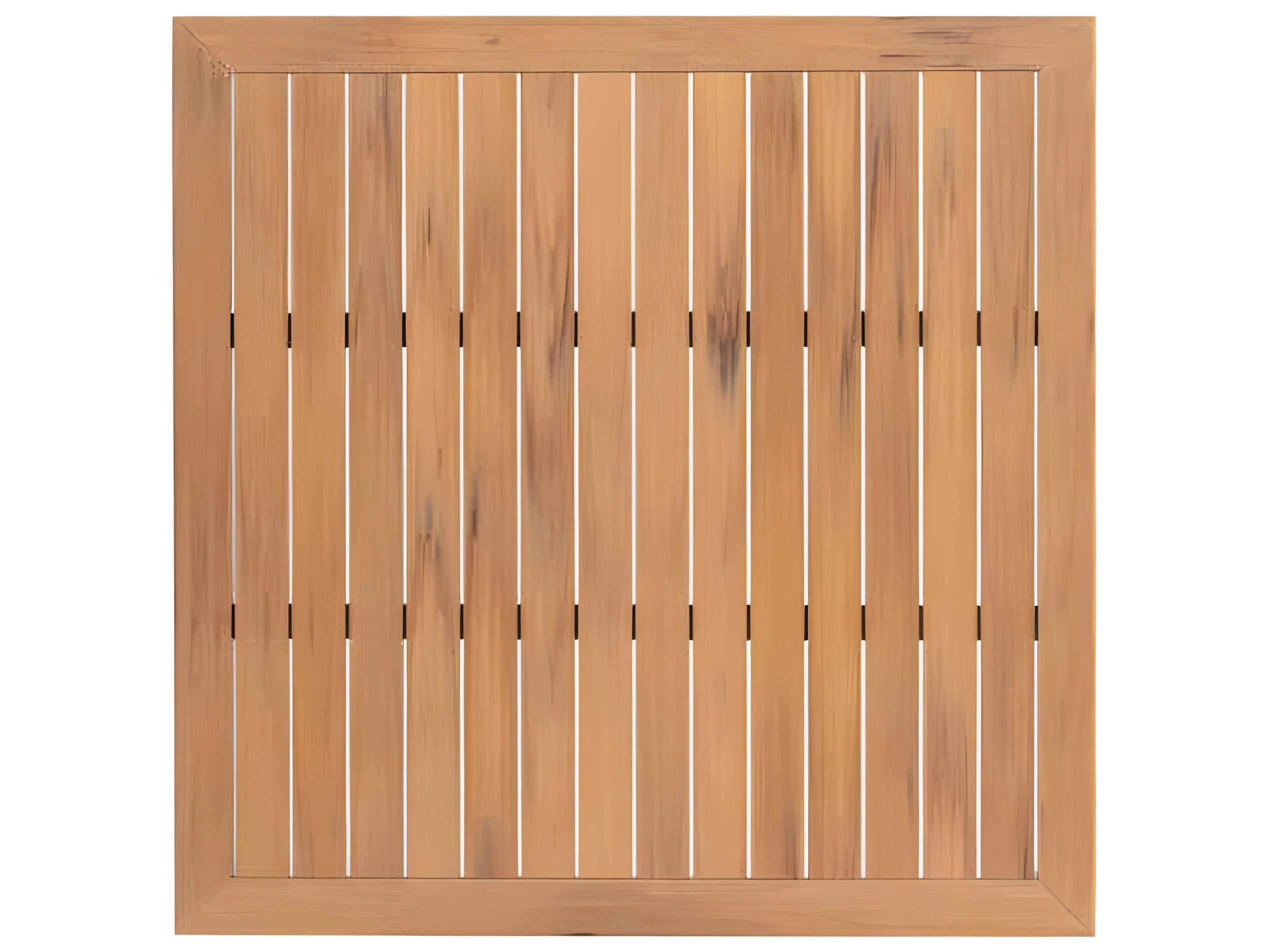 Ratana Zuni Teak Silver Aluminum Umbrella Hole Dining Table