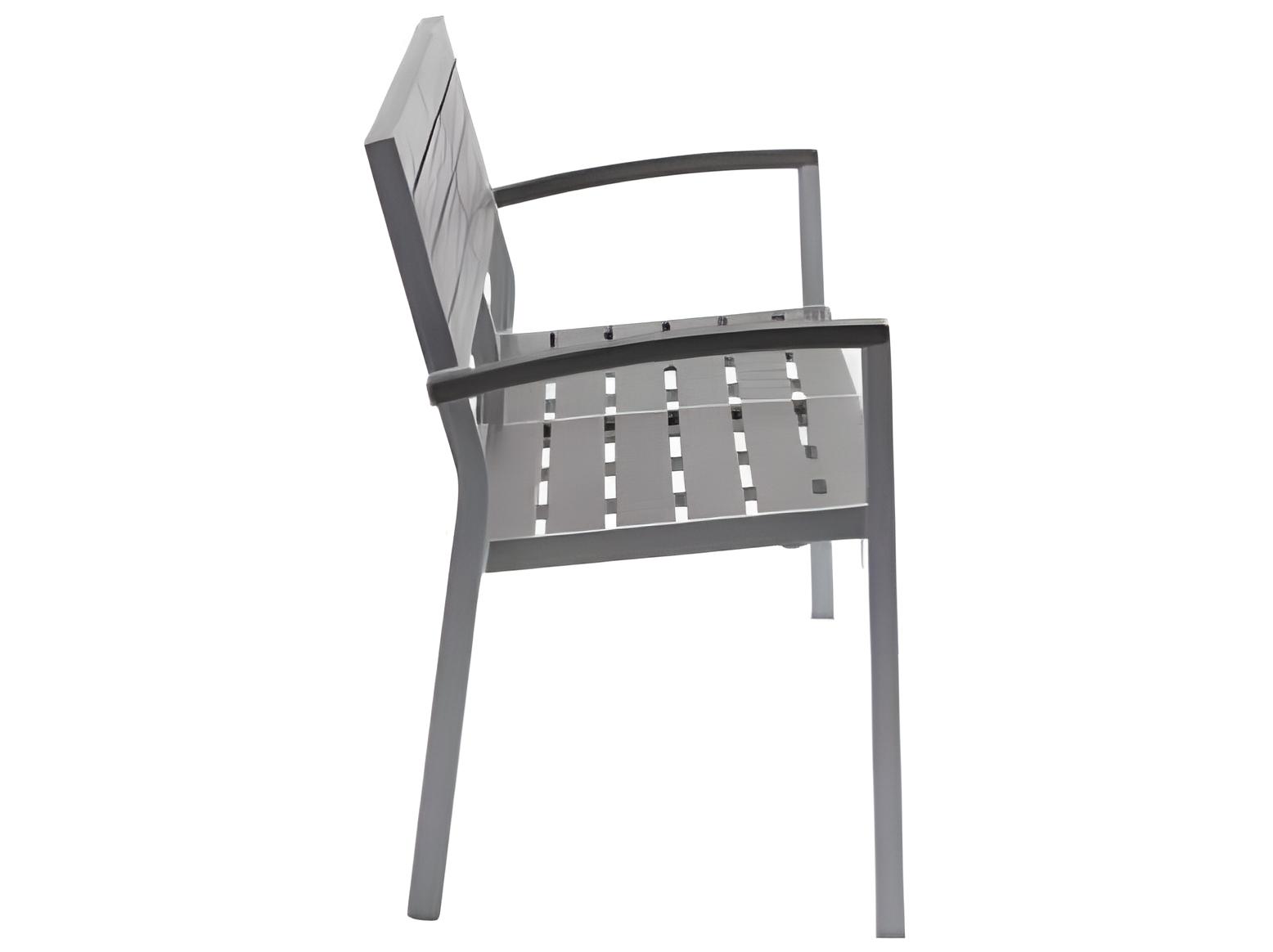 Ratana New Mirage Silver Aluminum Cushion Bench