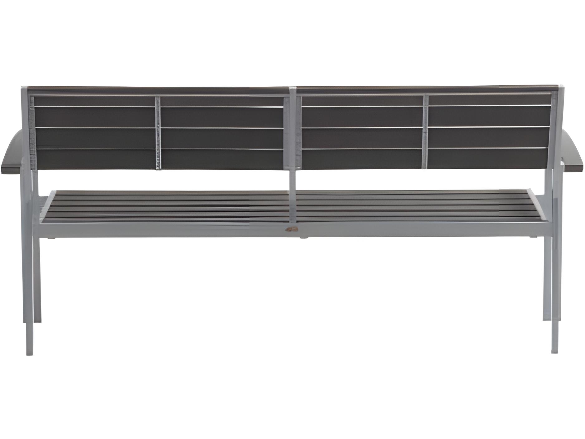 Ratana New Mirage Silver Aluminum Cushion Bench