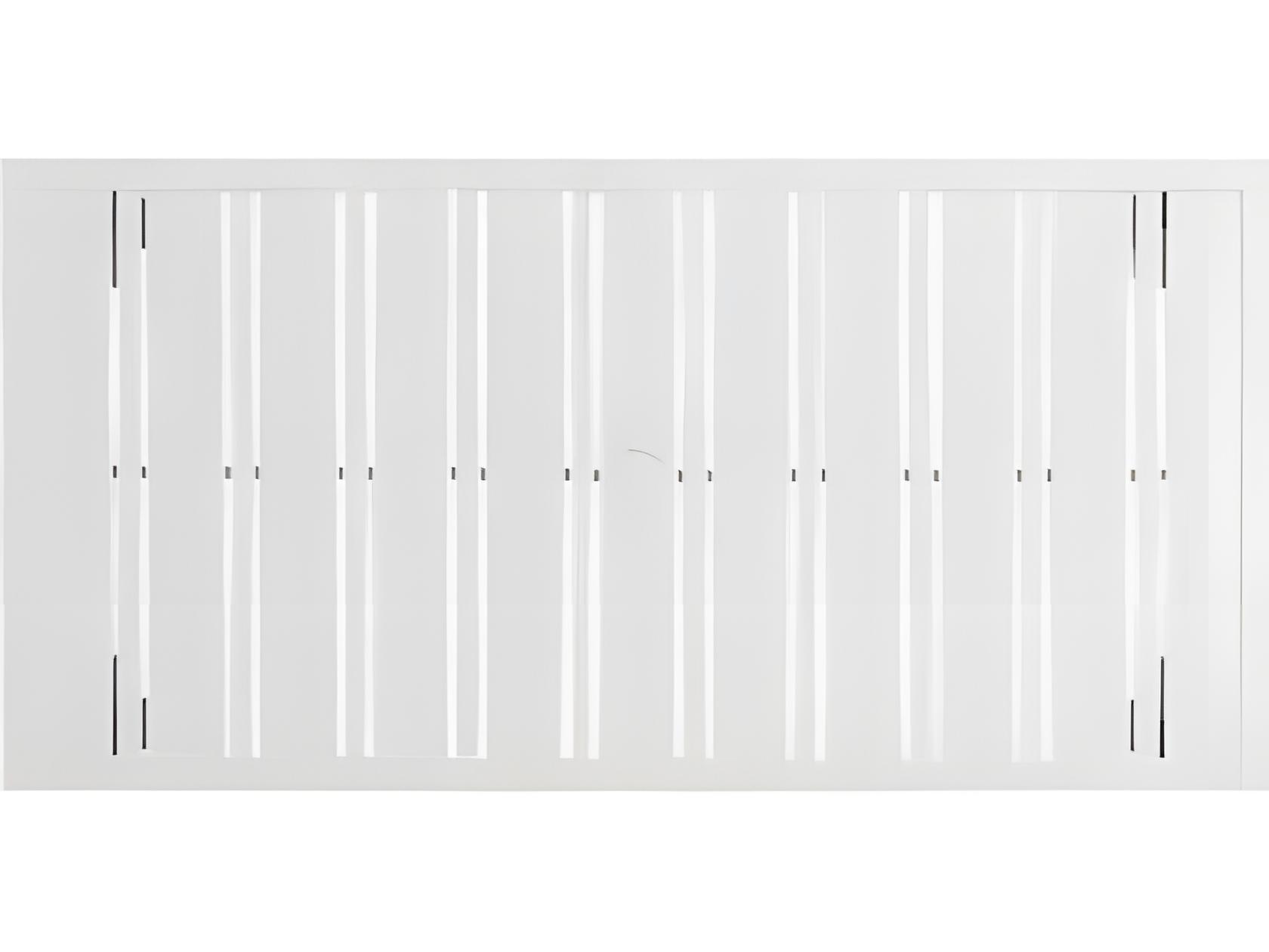 Ratana Limo Silver Talc White Aluminum Rectangular Umbrella Hole Bar Table