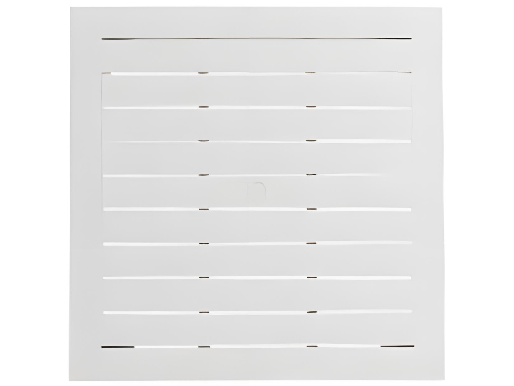 Ratana Limo Silver Talc White Aluminum Square Umbrella Hole Dining Table