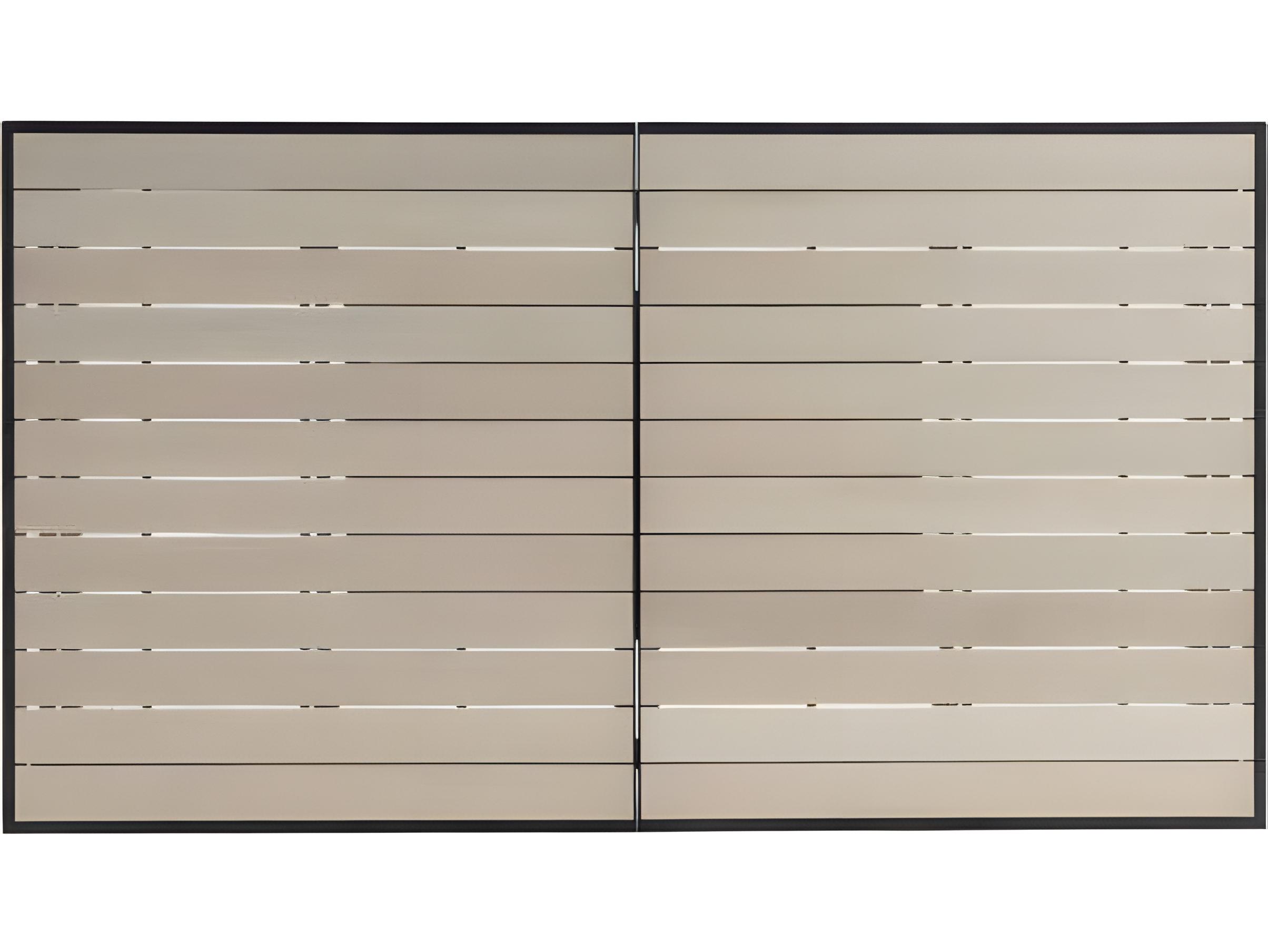 Ratana Mezo Silver Pearl Aluminum Rectangular Dining Table