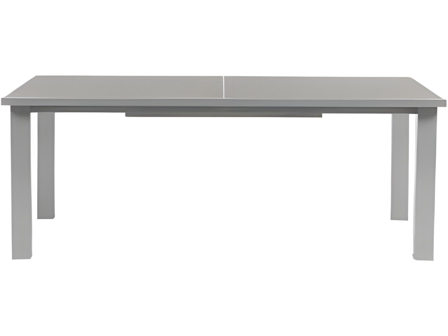 Ratana Mezo Silver Grey Aluminum Rectangular Dining Table
