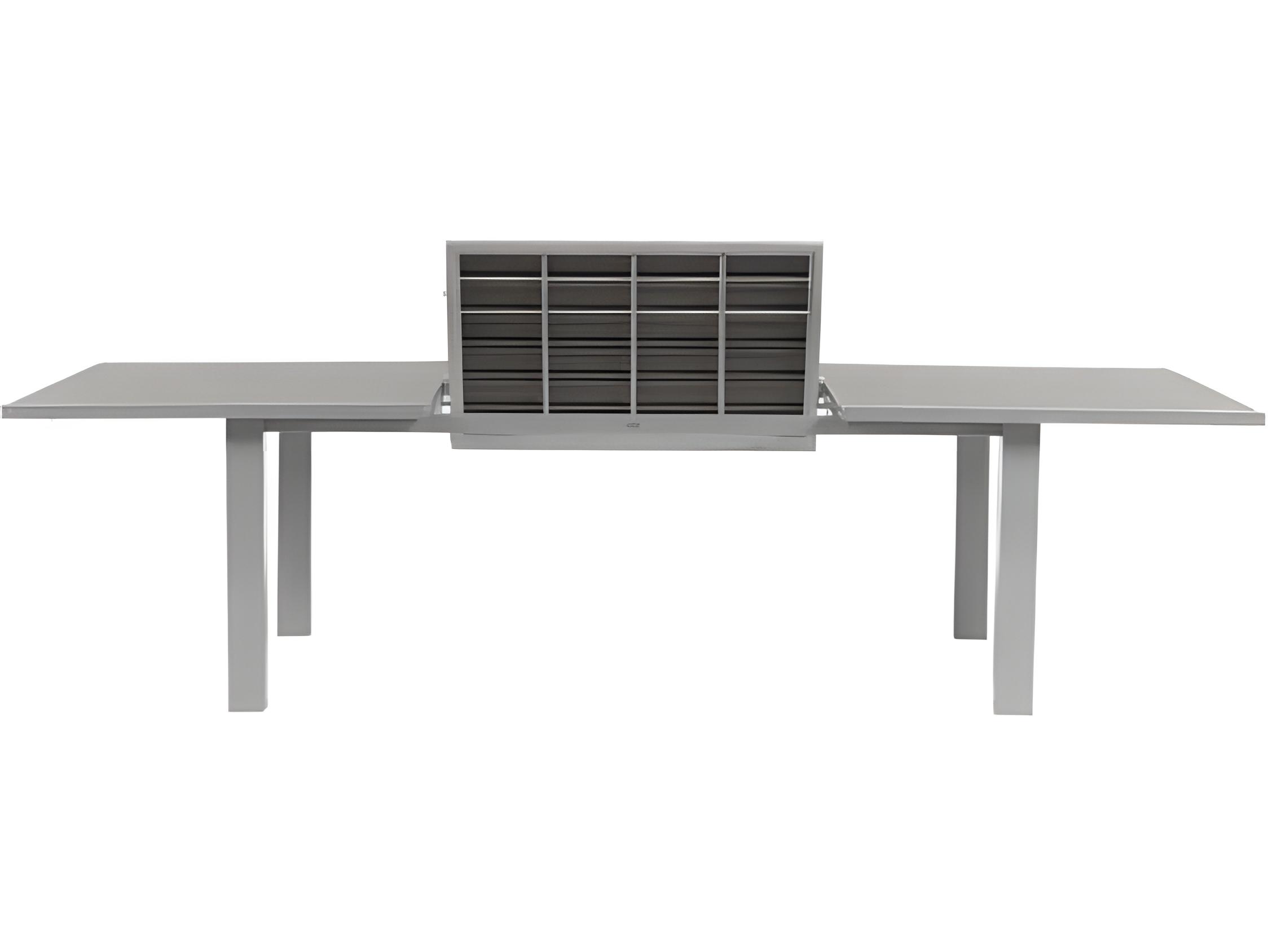 Ratana Mezo Silver Grey Aluminum Rectangular Dining Table