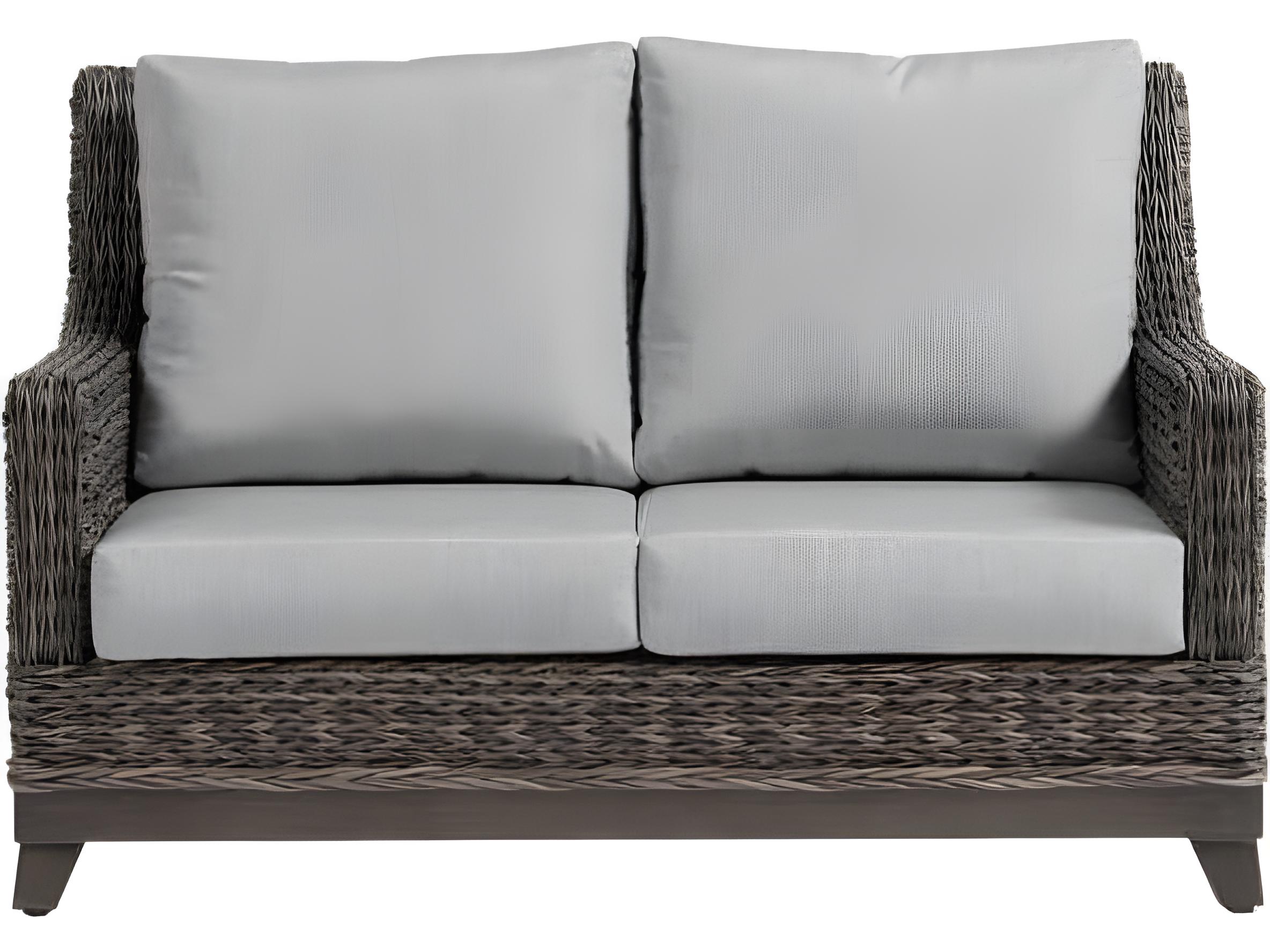 Ratana Boston Silver Ash Grey Aluminum Cushion Loveseat