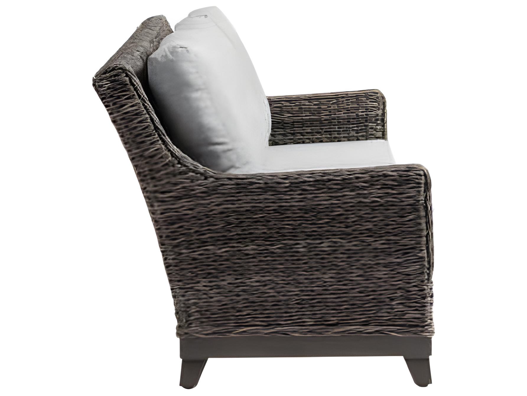 Ratana Boston Silver Ash Grey Aluminum Cushion Sofa