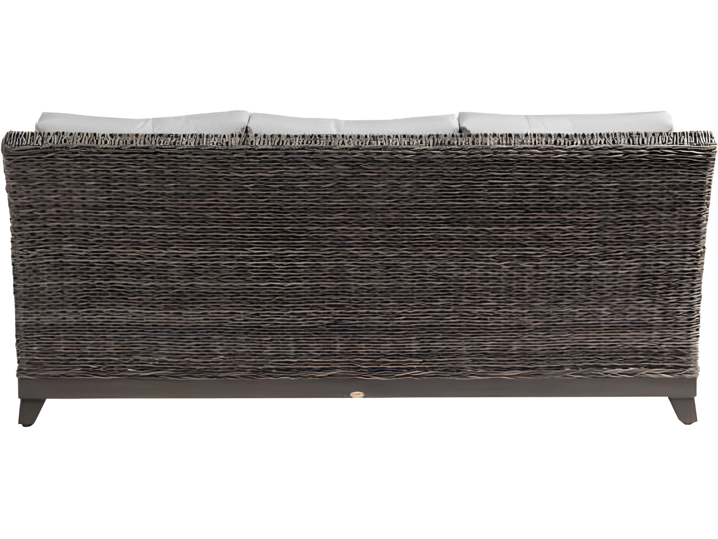 Ratana Boston Silver Ash Grey Aluminum Cushion Sofa