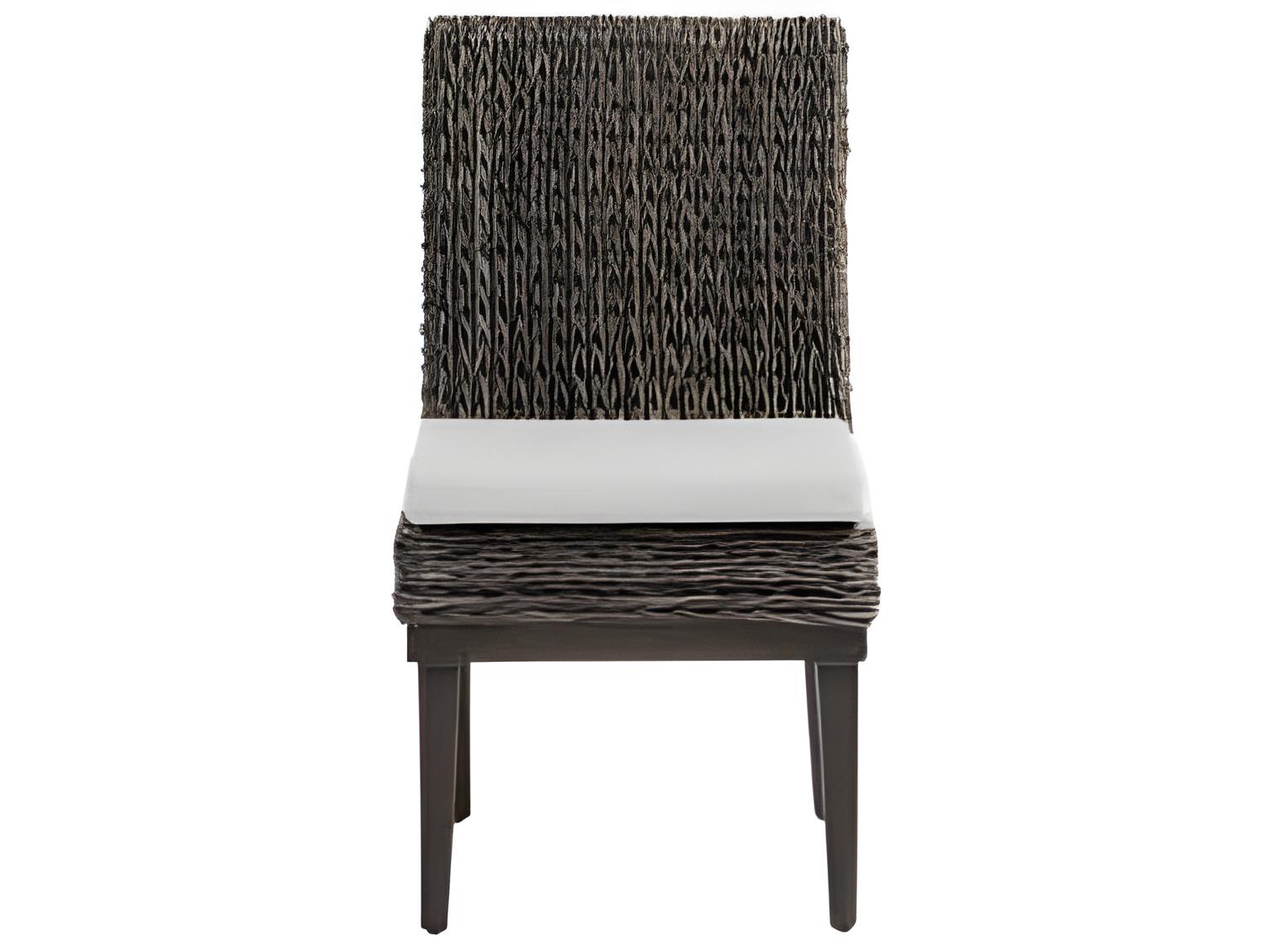 Ratana Boston Silver Ash Grey Aluminum Cushion Dining Chair