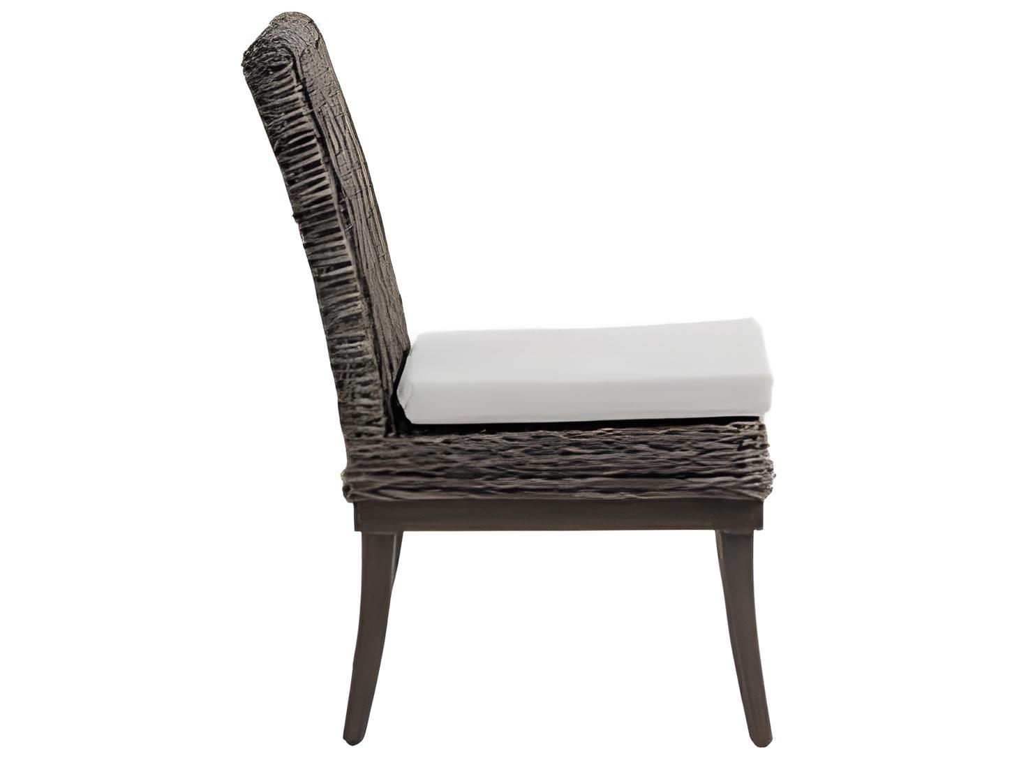 Ratana Boston Silver Ash Grey Aluminum Cushion Dining Chair