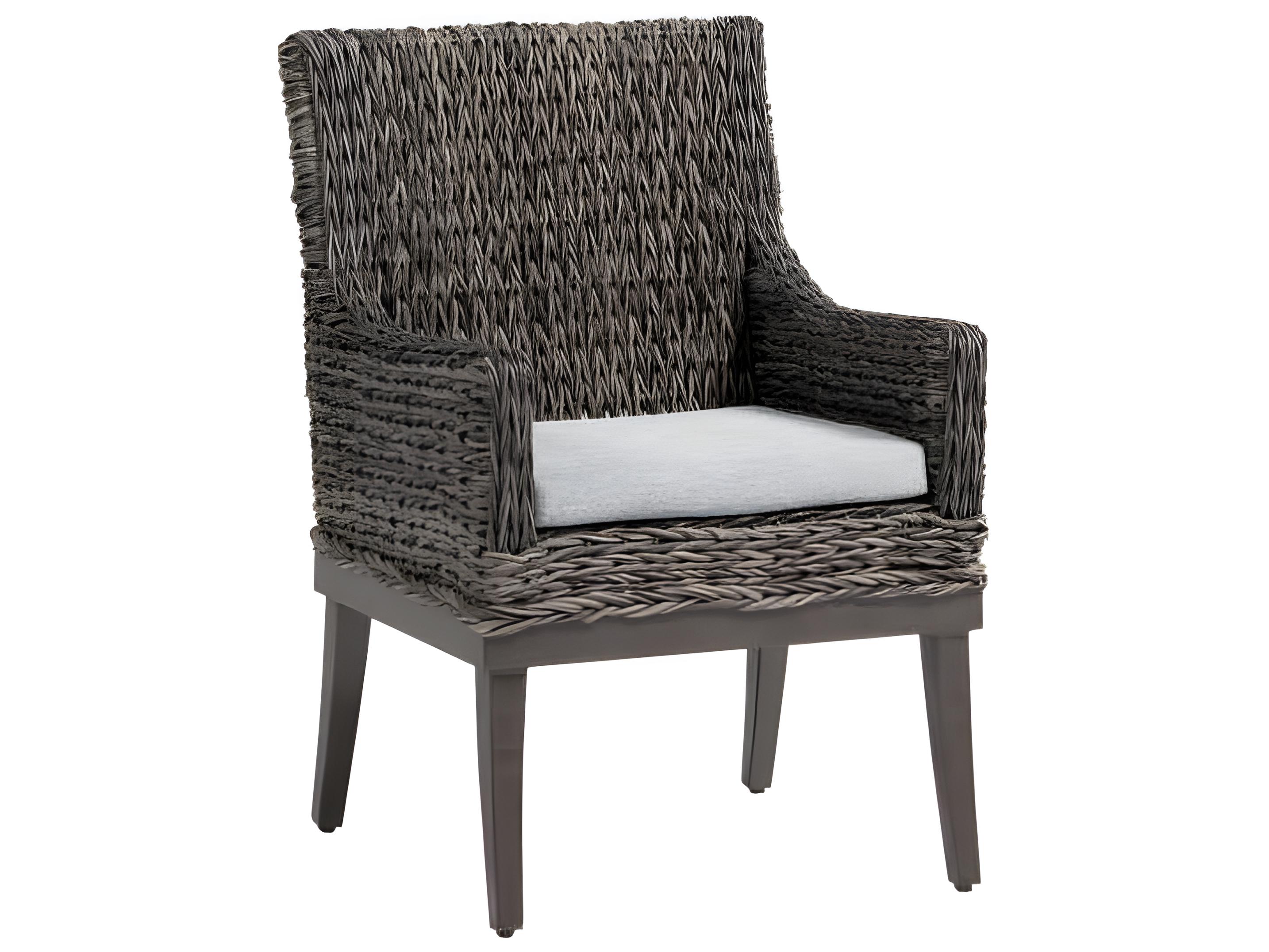 Ratana Boston Silver Ash Grey Aluminum Cushion Dining Chair