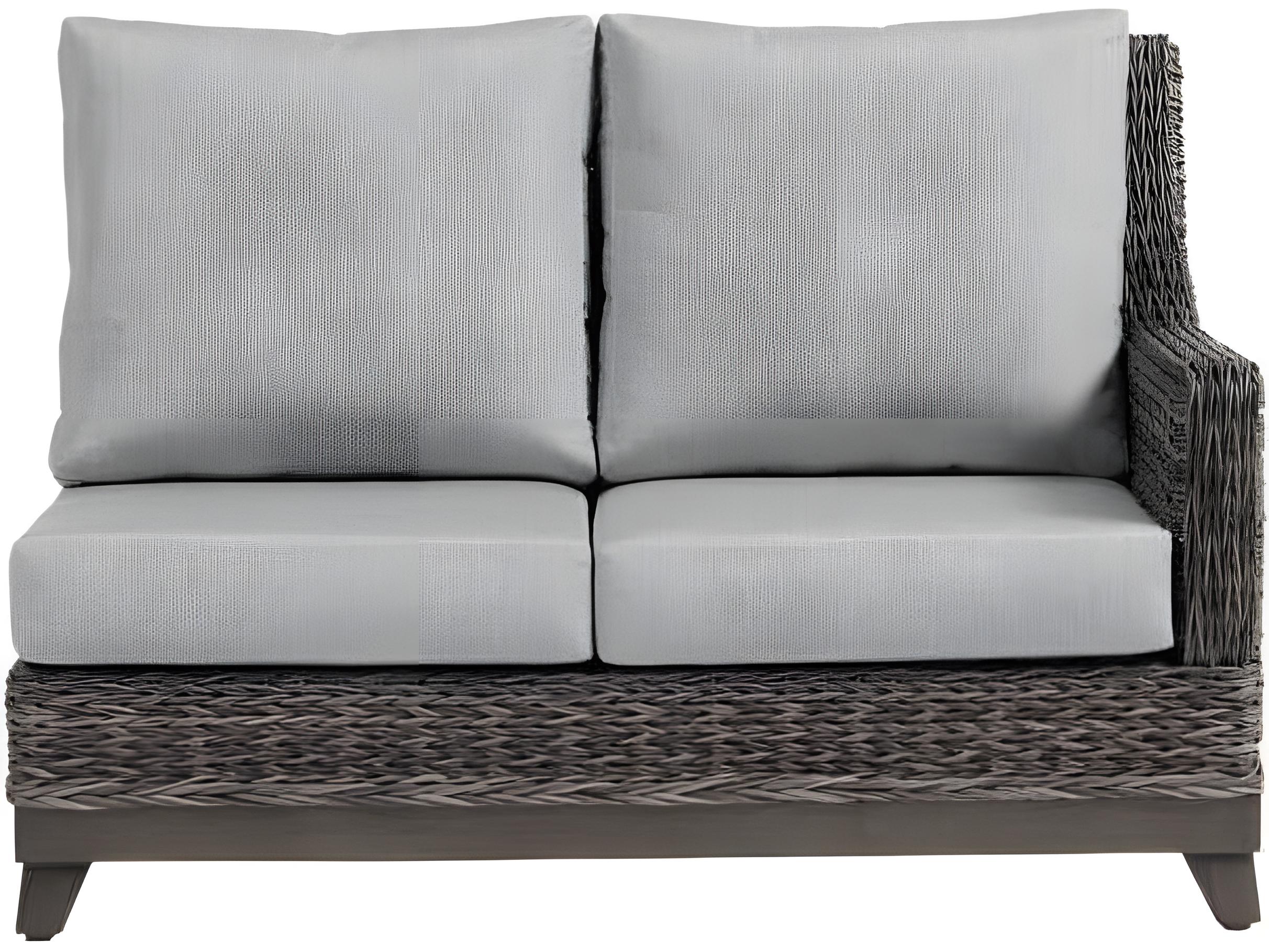 Ratana Boston Silver Ash Grey Aluminum Cushion Loveseat