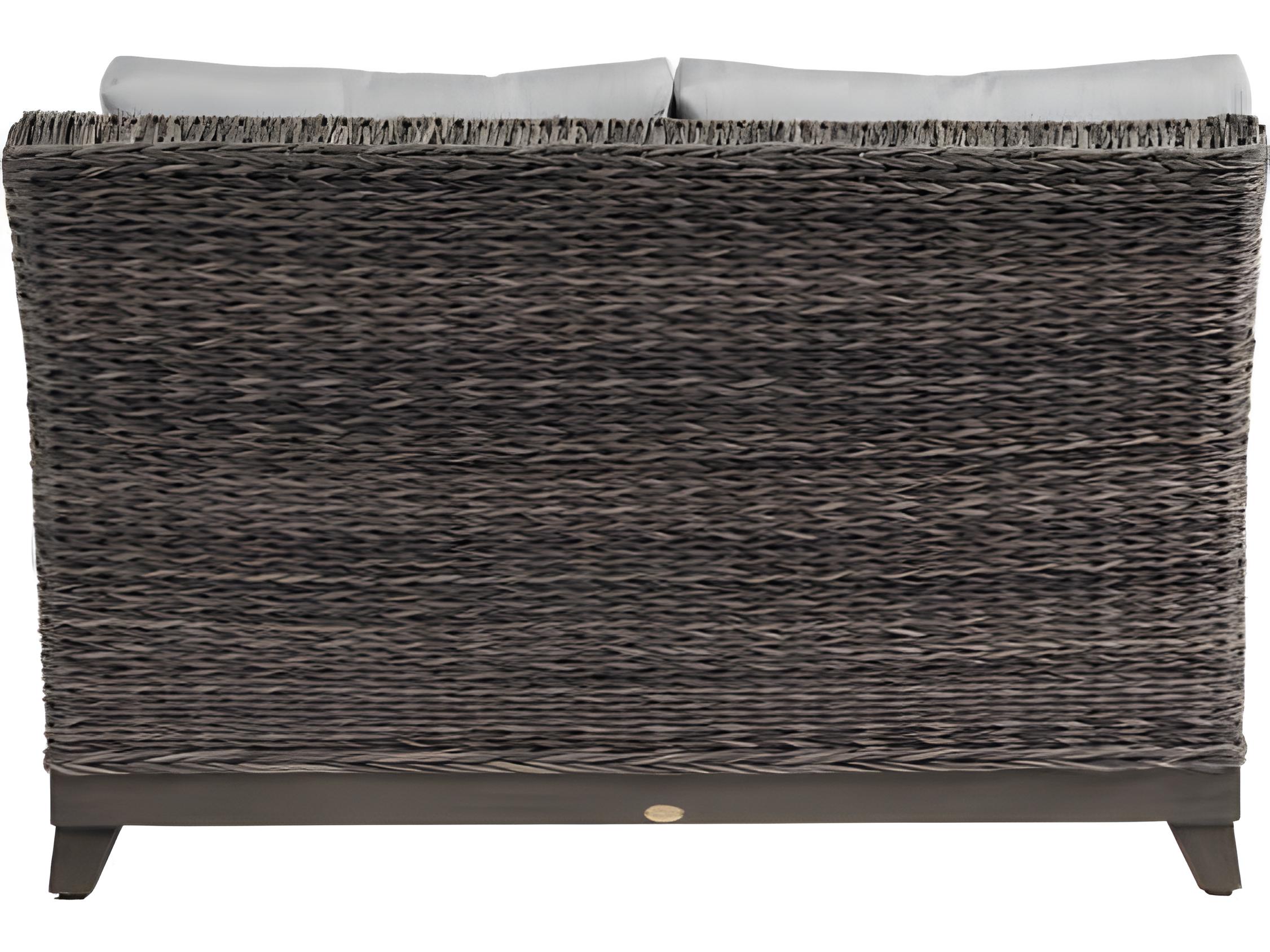 Ratana Boston Silver Ash Grey Aluminum Cushion Loveseat