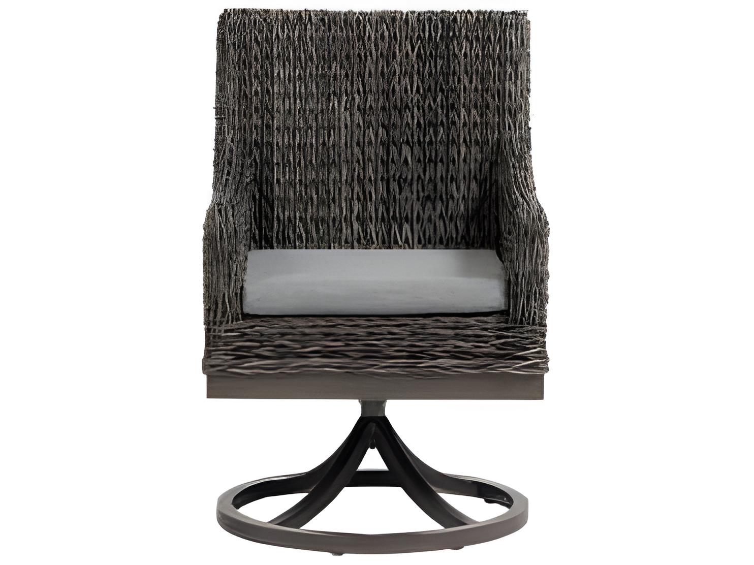 Ratana Boston Silver Ash Grey Aluminum Cushion Dining Chair