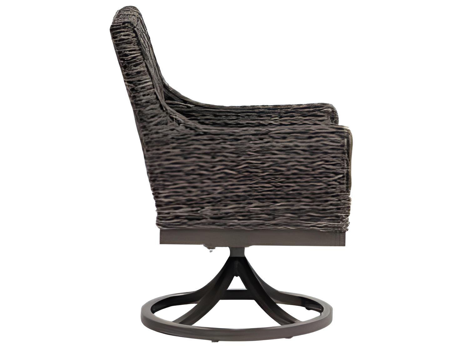 Ratana Boston Silver Ash Grey Aluminum Cushion Dining Chair