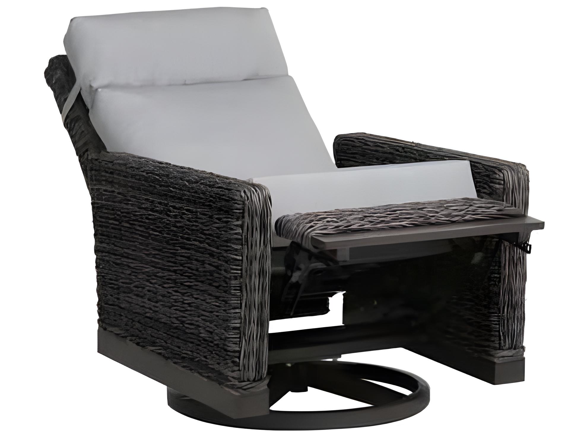 Ratana Boston Silver Ash Grey Aluminum Cushion Lounge Chair