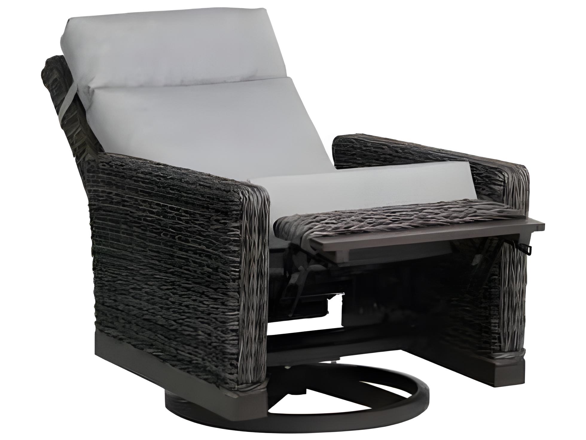 Ratana Boston Silver Ash Grey Aluminum Cushion Lounge Chair