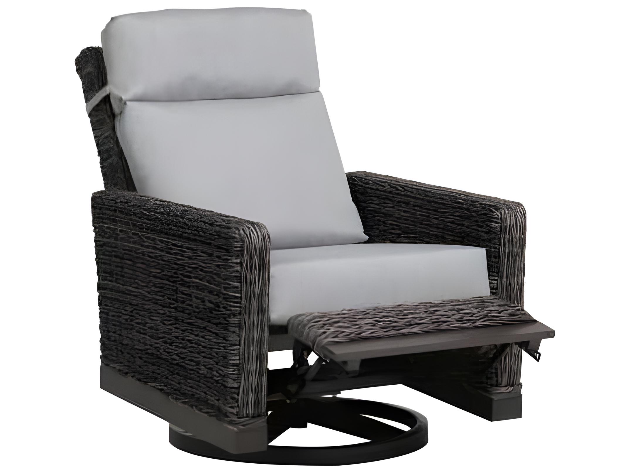 Ratana Boston Silver Ash Grey Aluminum Cushion Lounge Chair