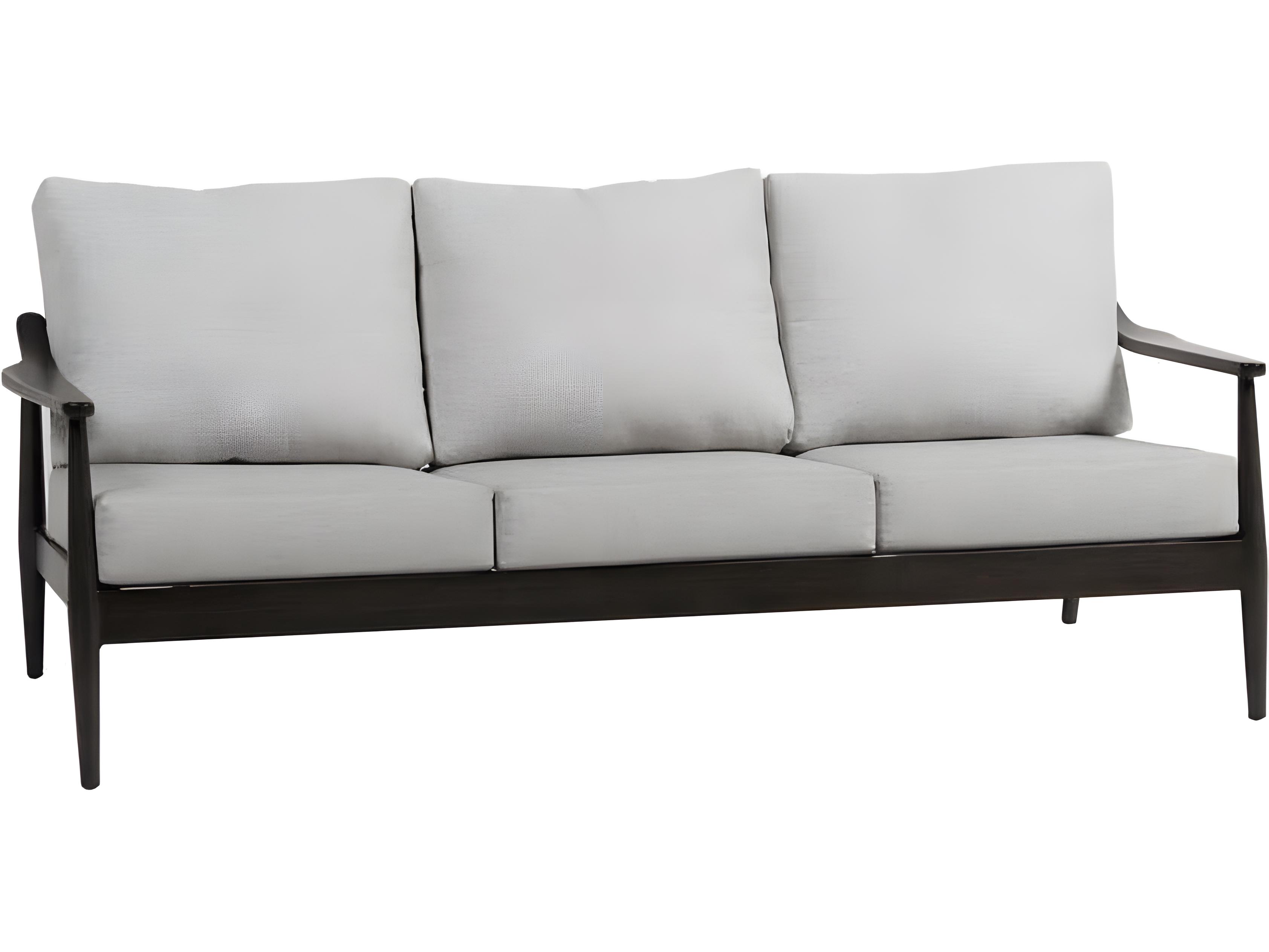 Ratana Bolano Silver Ash Grey Aluminum Cushion Sofa