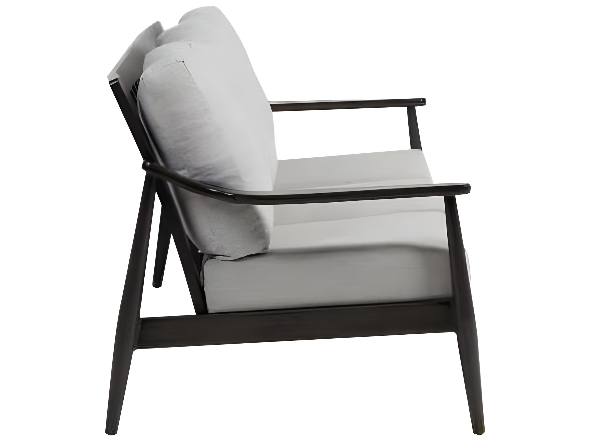 Ratana Bolano Silver Ash Grey Aluminum Cushion Sofa