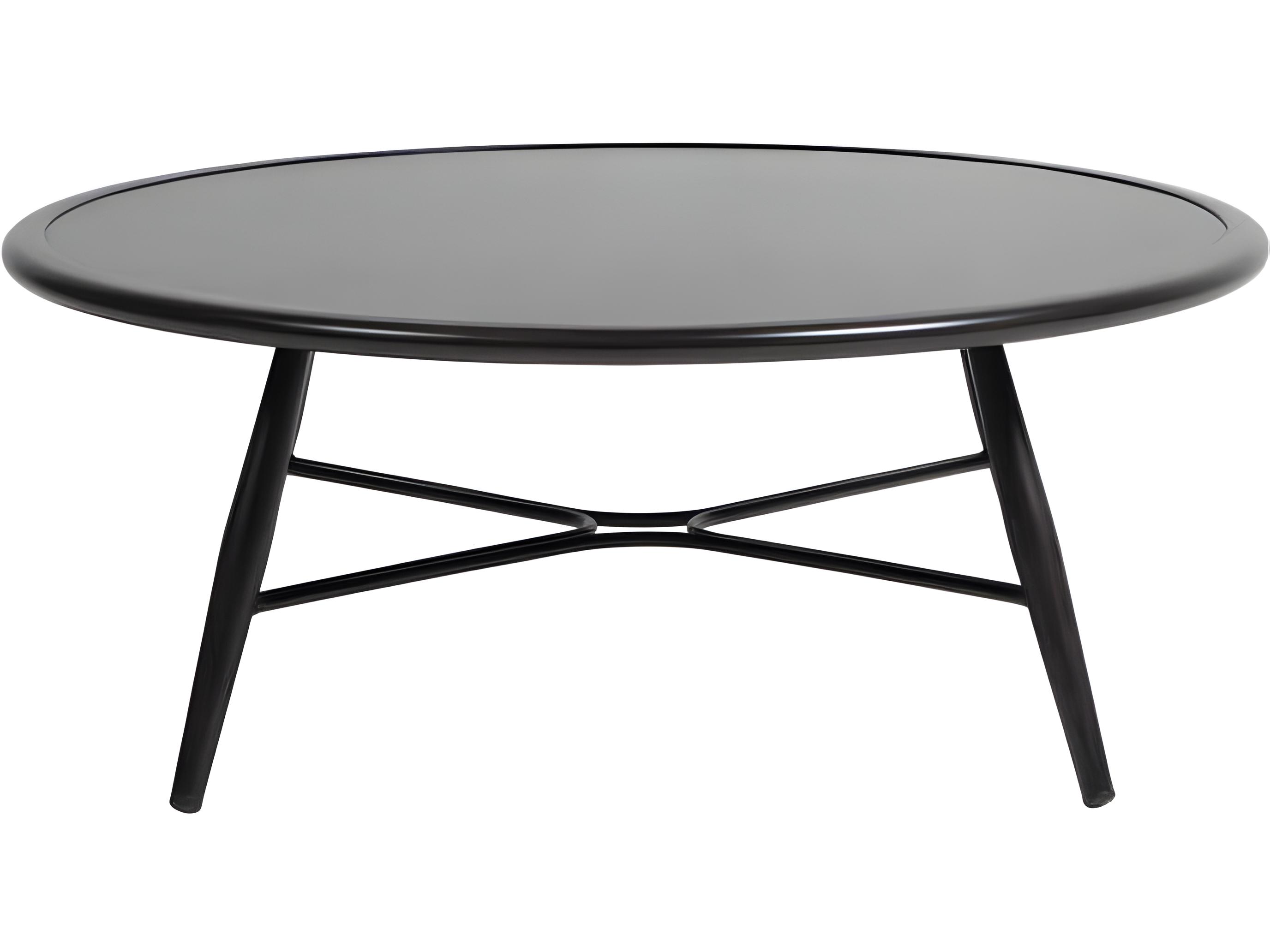Ratana Bolano Silver Ash Grey Aluminum Round Coffee Table