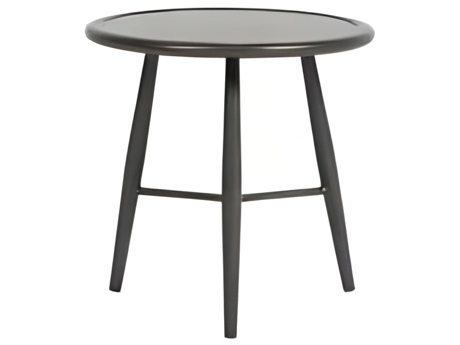 Ratana Bolano Silver Ash Grey Aluminum Round End Table
