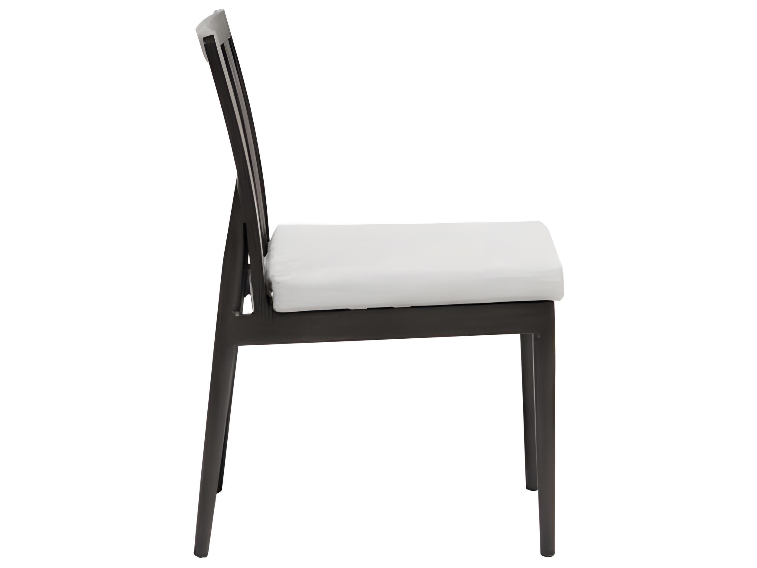 Ratana Bolano Silver Ash Grey Aluminum Cushion Dining Chair