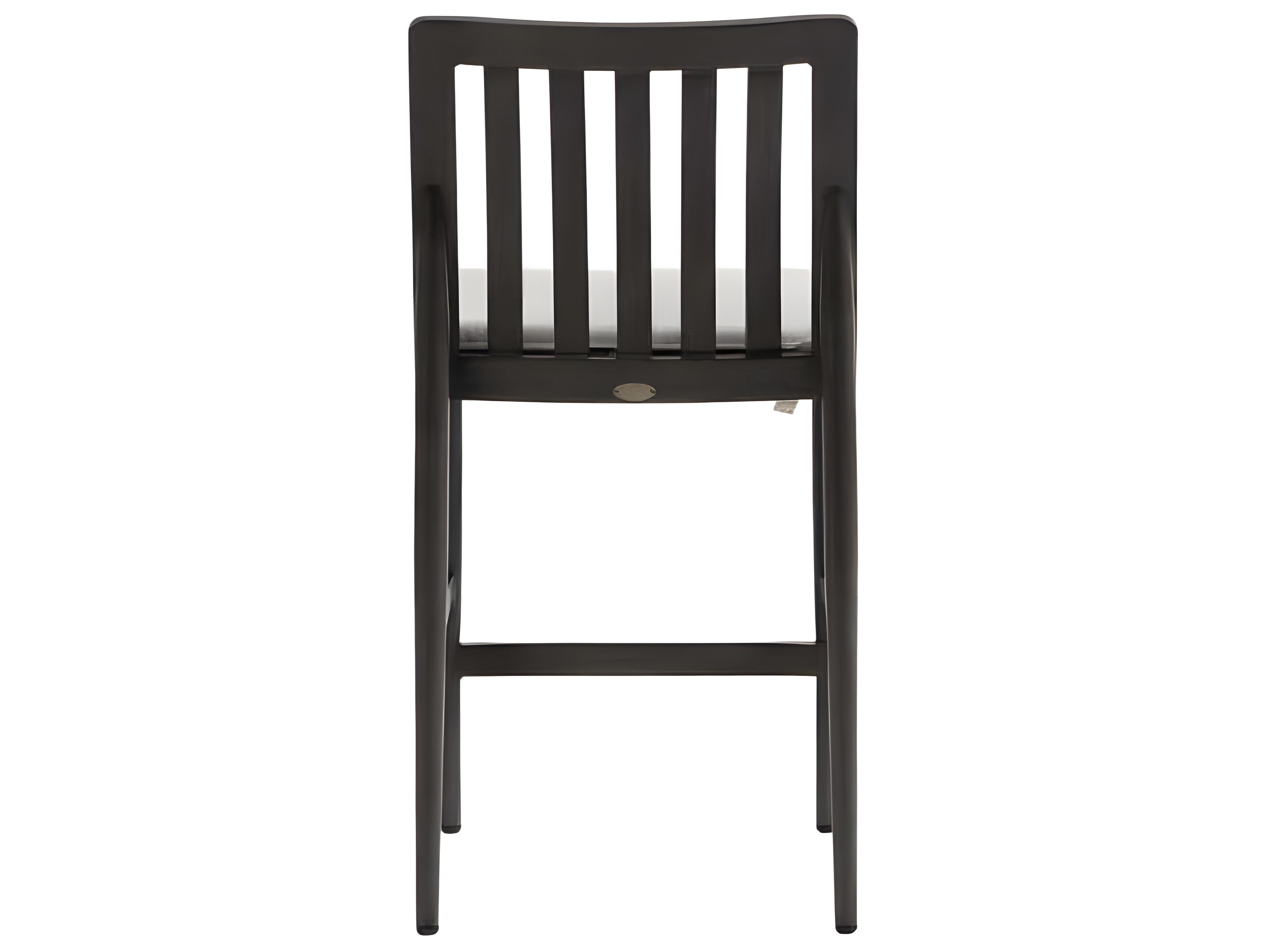 Ratana Bolano Silver Ash Grey Aluminum Cushion Counter Stool