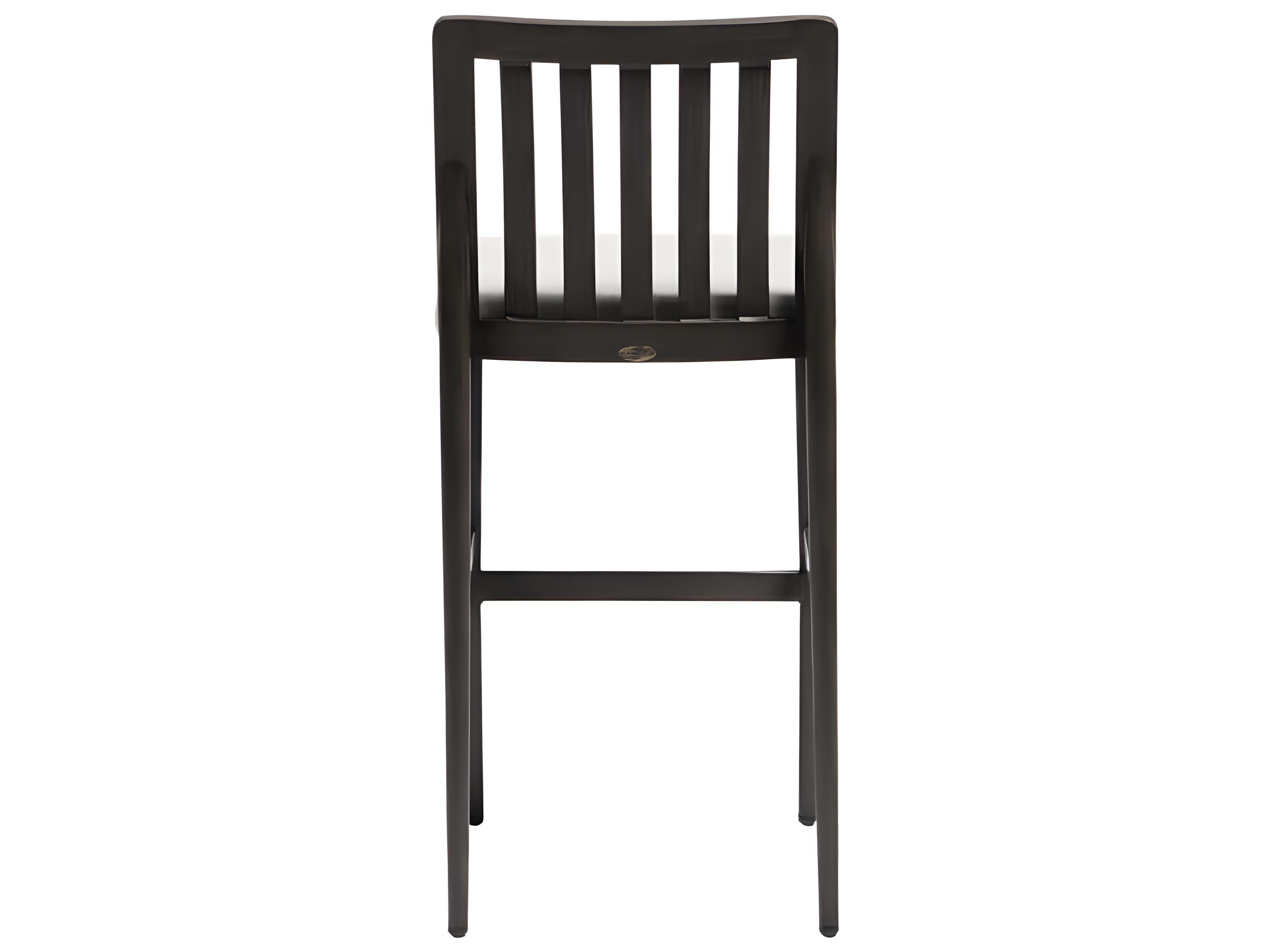 Ratana Bolano Silver Ash Grey Aluminum Cushion Bar Stool