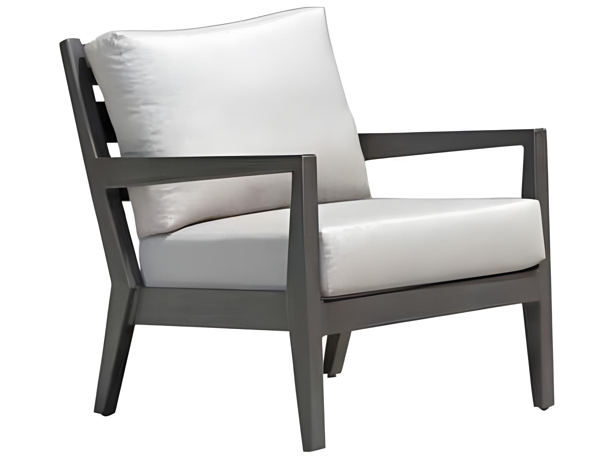 Ratana Lucia Silver Ash Grey Aluminum Cushion Lounge Chair