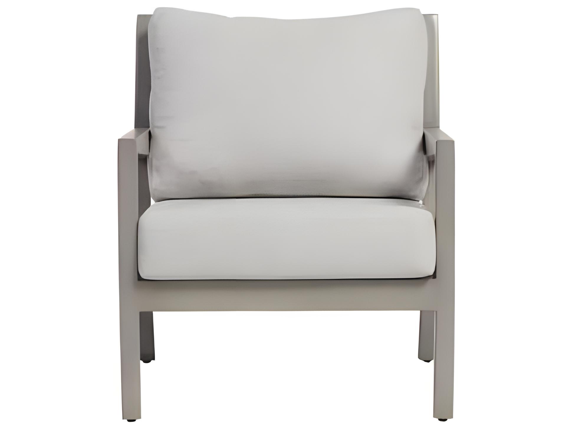 Ratana Lucia Silver Pearl Aluminum Cushion Lounge Chair
