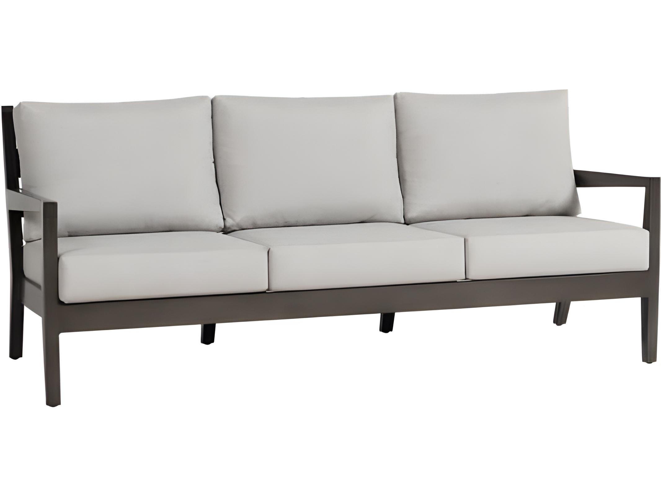 Ratana Lucia Silver Ash Grey Aluminum Cushion Sofa