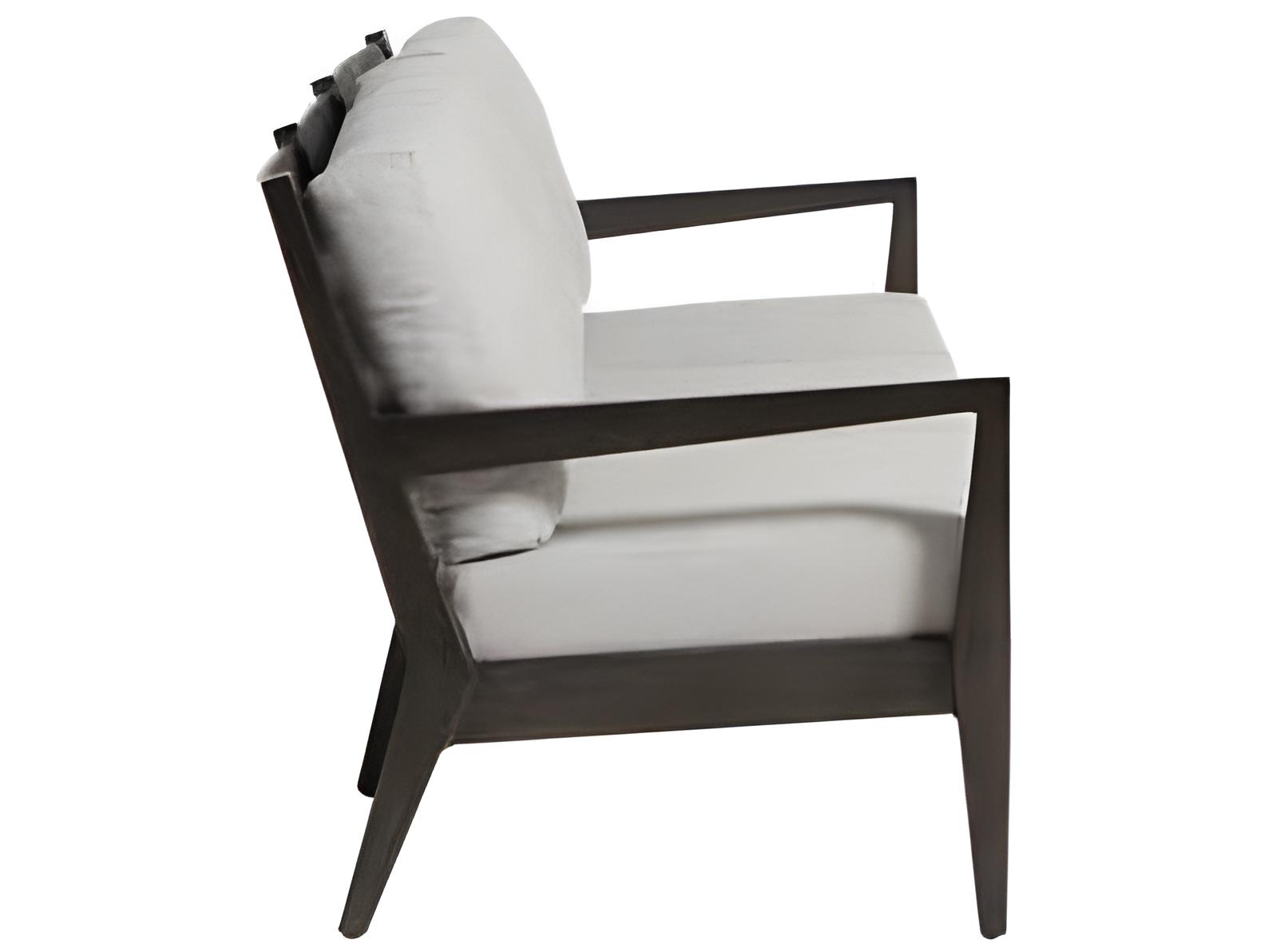 Ratana Lucia Silver Ash Grey Aluminum Cushion Sofa