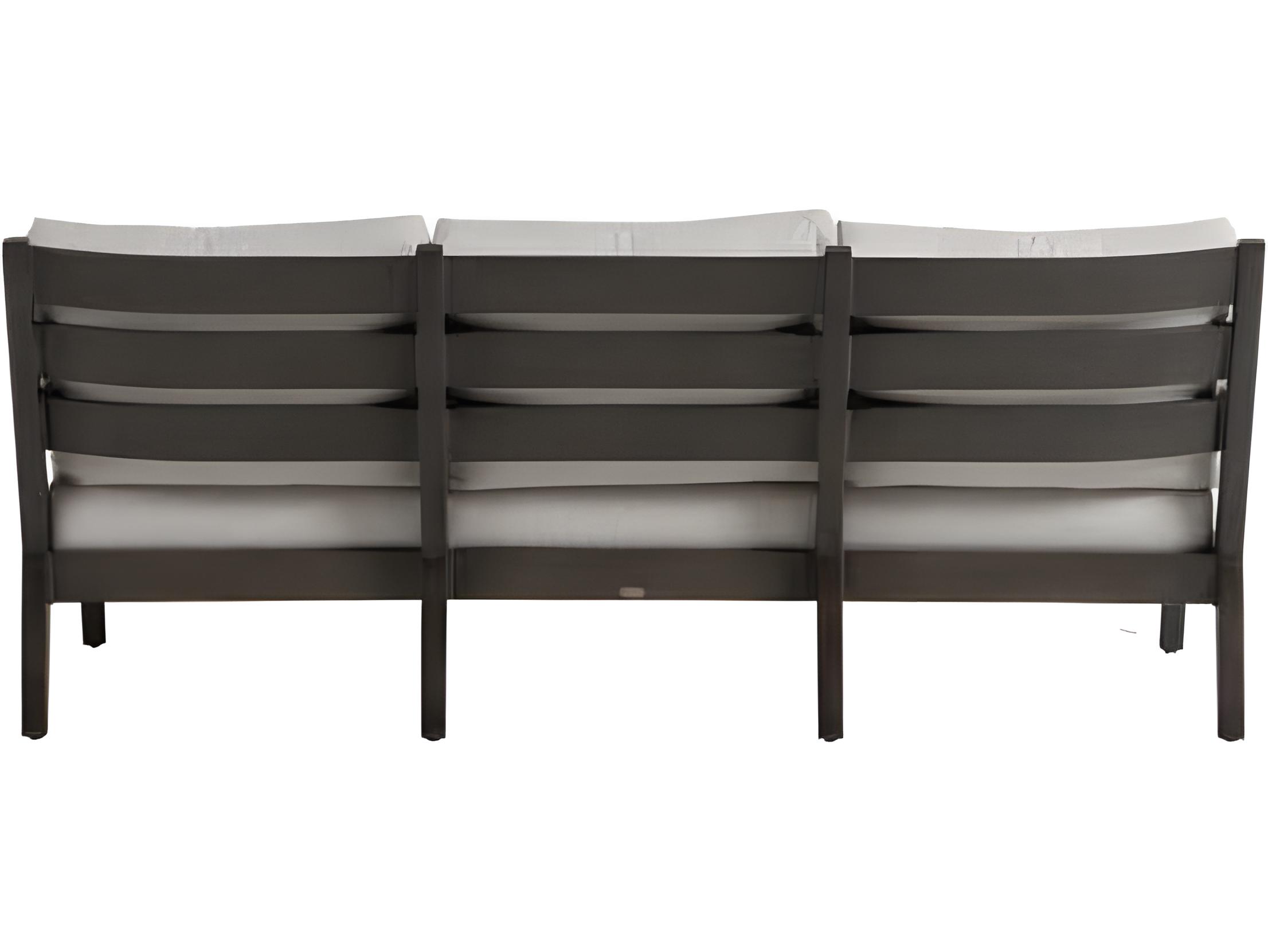 Ratana Lucia Silver Ash Grey Aluminum Cushion Sofa