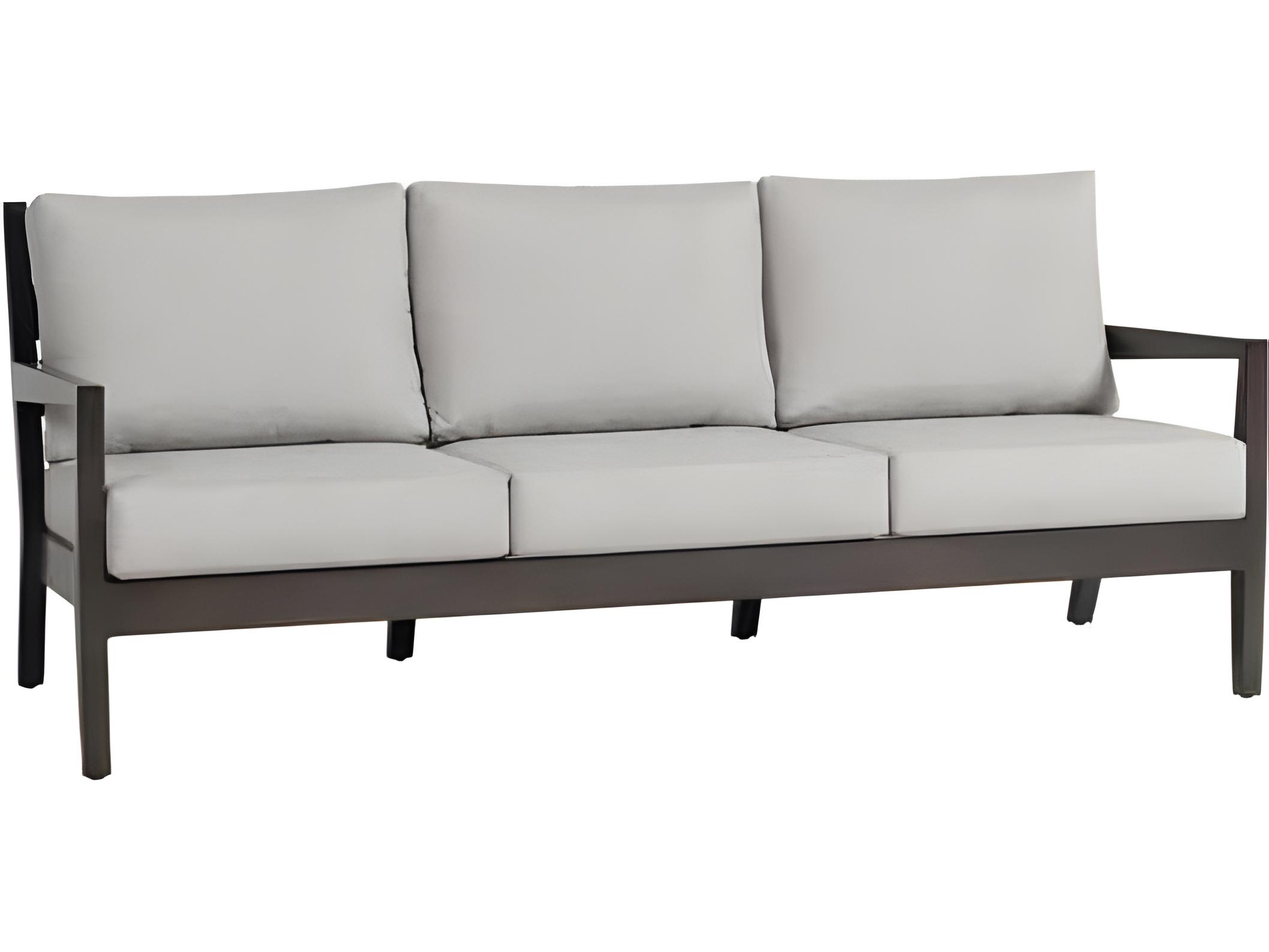 Ratana Lucia Silver Pearl Aluminum Cushion Sofa
