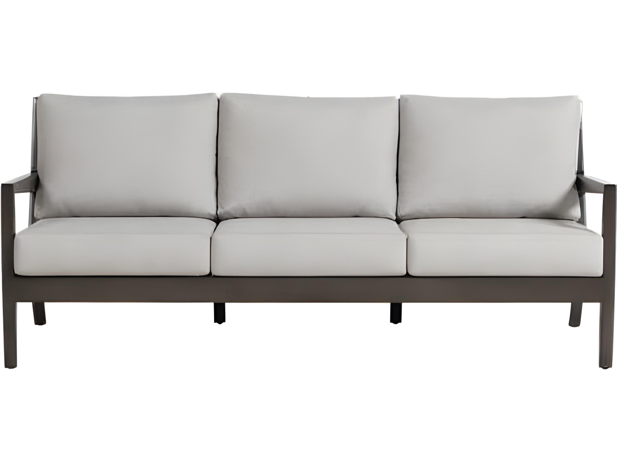 Ratana Lucia Silver Pearl Aluminum Cushion Sofa