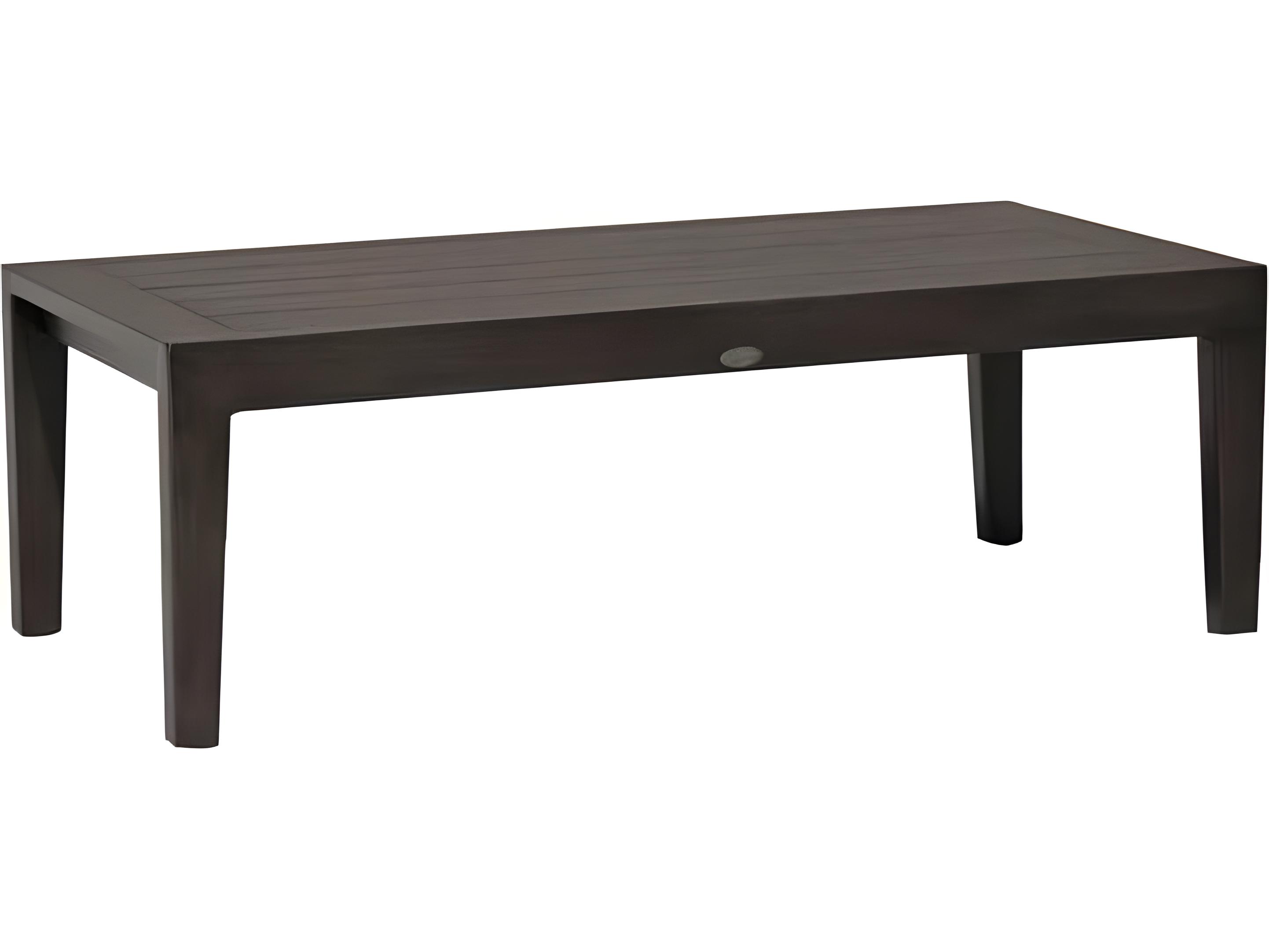 Ratana Lucia Silver Ash Grey Aluminum Rectangular Coffee Table
