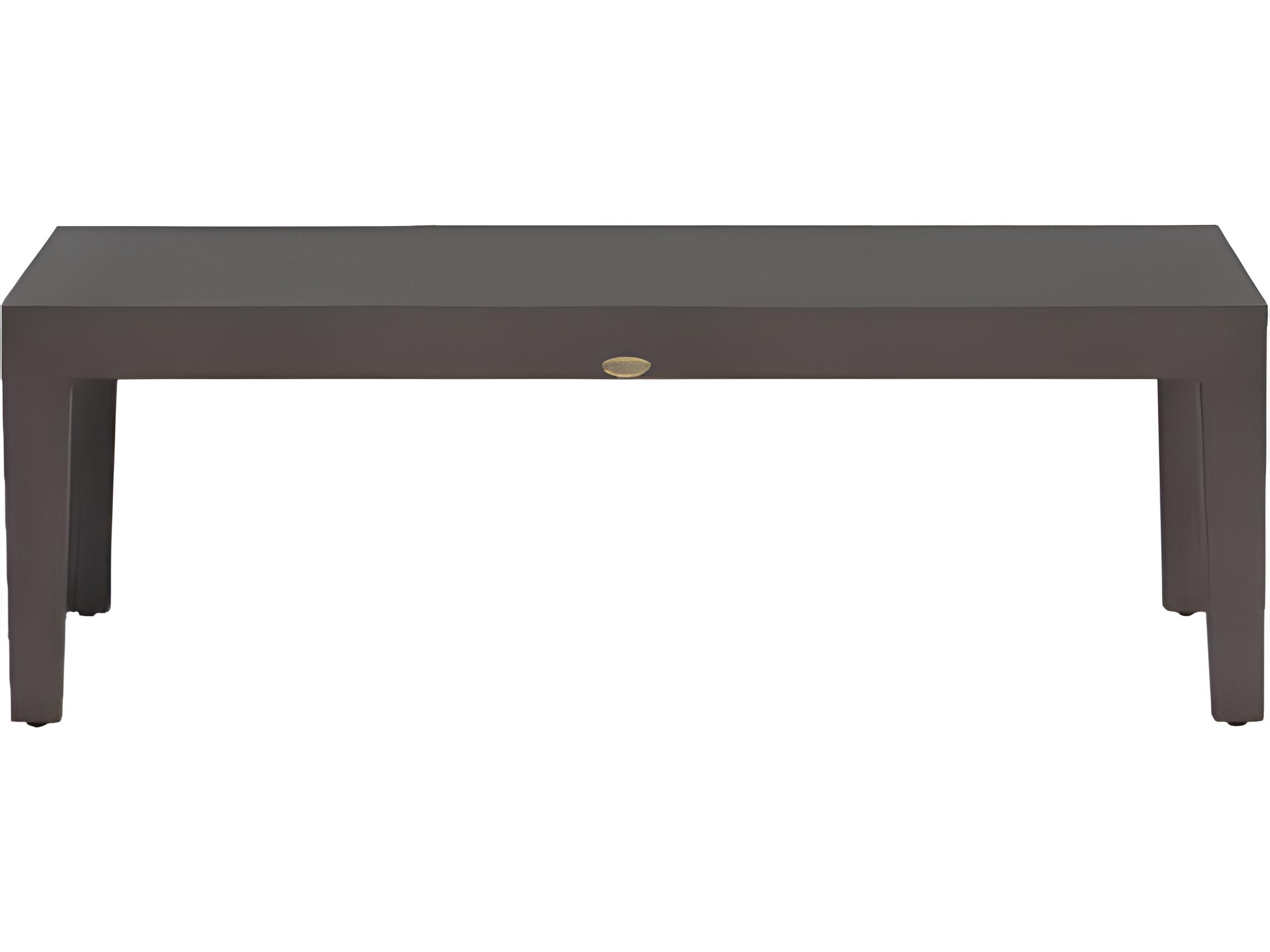 Ratana Lucia Silver Ash Grey Aluminum Rectangular Coffee Table