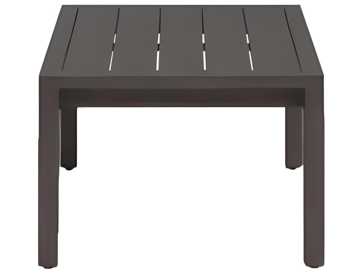 Ratana Lucia Silver Ash Grey Aluminum Rectangular Coffee Table