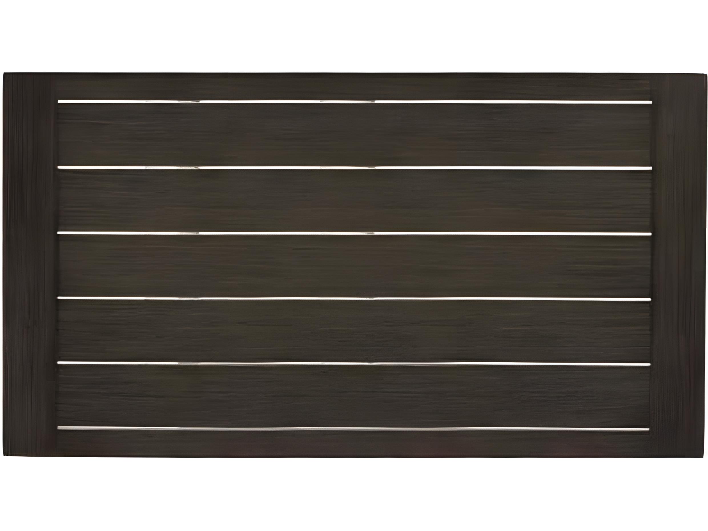 Ratana Lucia Silver Ash Grey Aluminum Rectangular Coffee Table