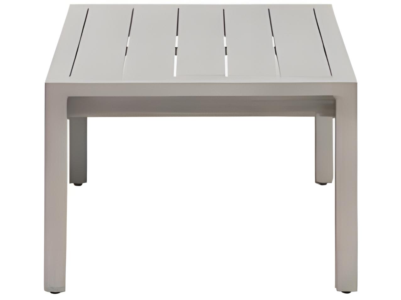 Ratana Lucia Silver Pearl Aluminum Rectangular Coffee Table