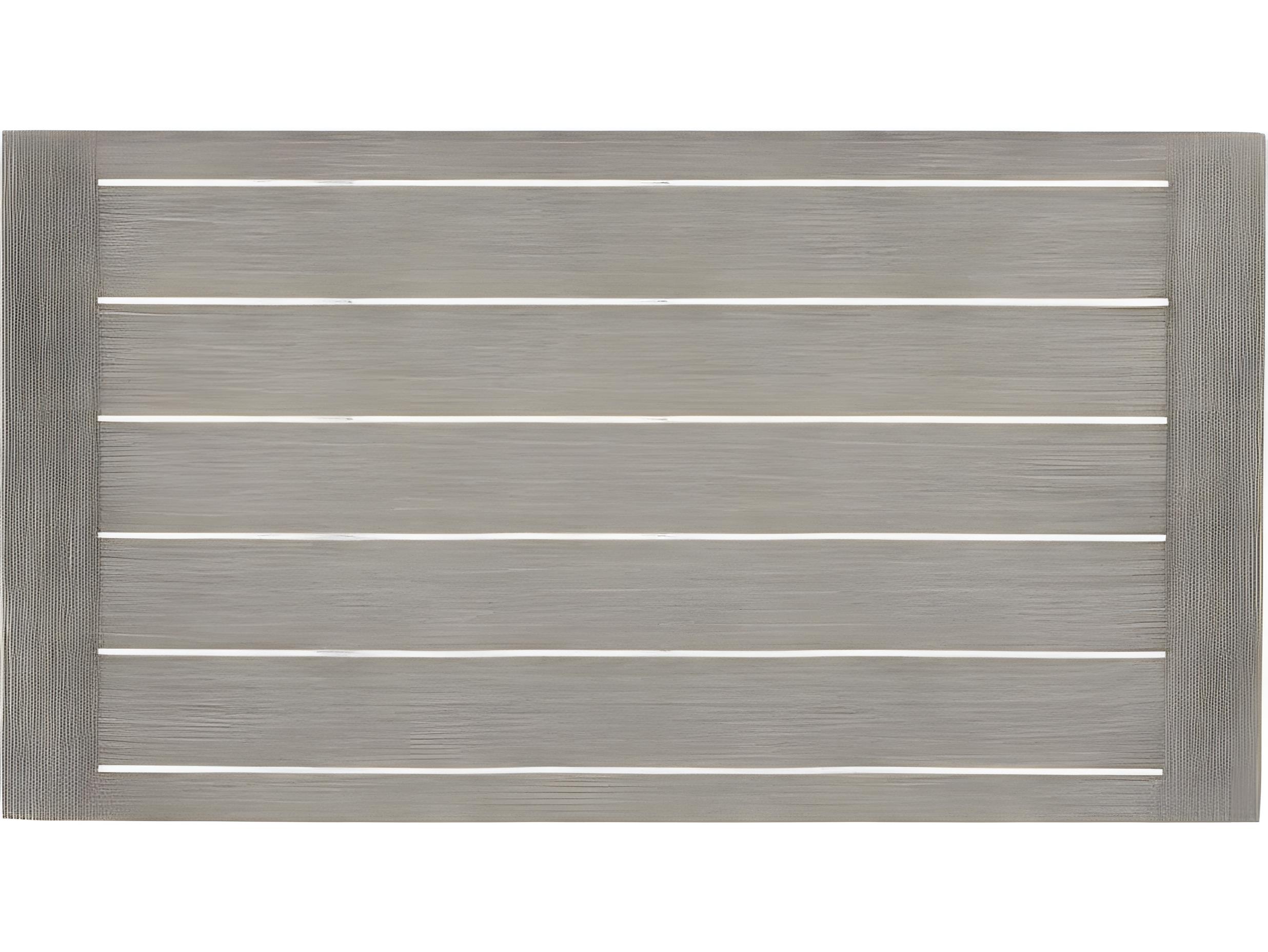 Ratana Lucia Silver Pearl Aluminum Rectangular Coffee Table