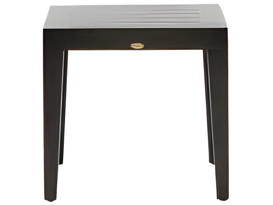 Ratana Lucia Silver Ash Grey Aluminum Square End Table