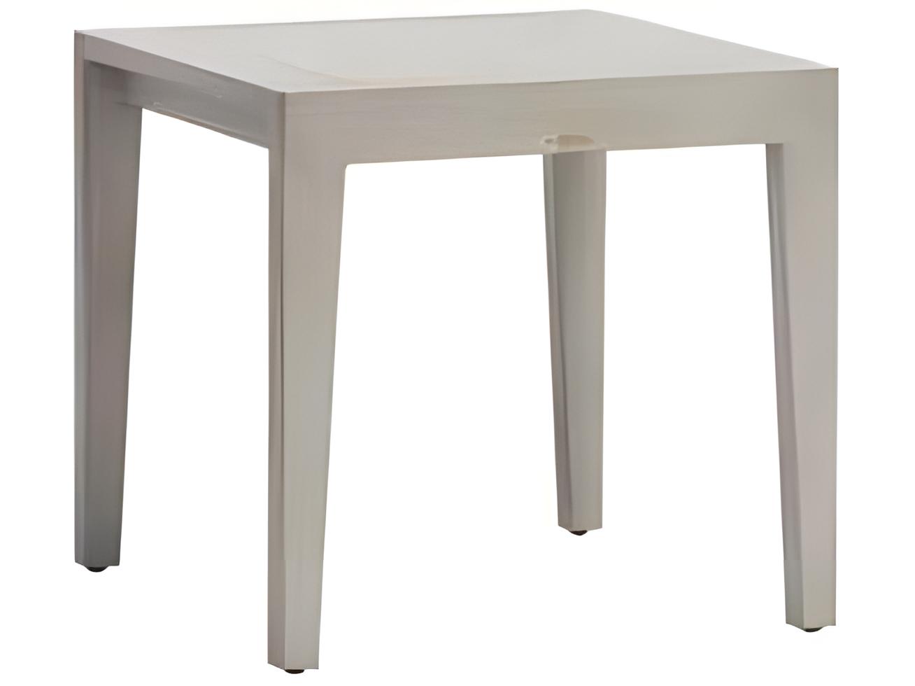 Ratana Lucia Silver Pearl Aluminum Square End Table