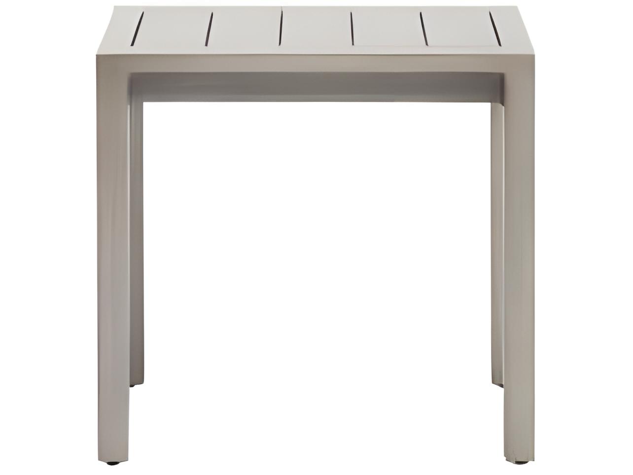 Ratana Lucia Silver Pearl Aluminum Square End Table