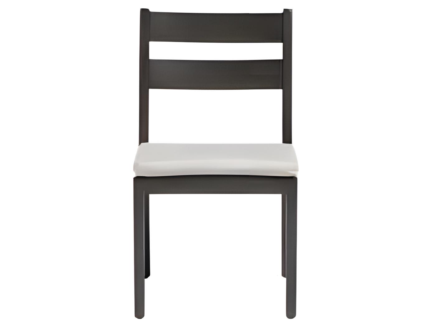 Ratana Lucia Silver Ash Grey Aluminum Cushion Dining Chair