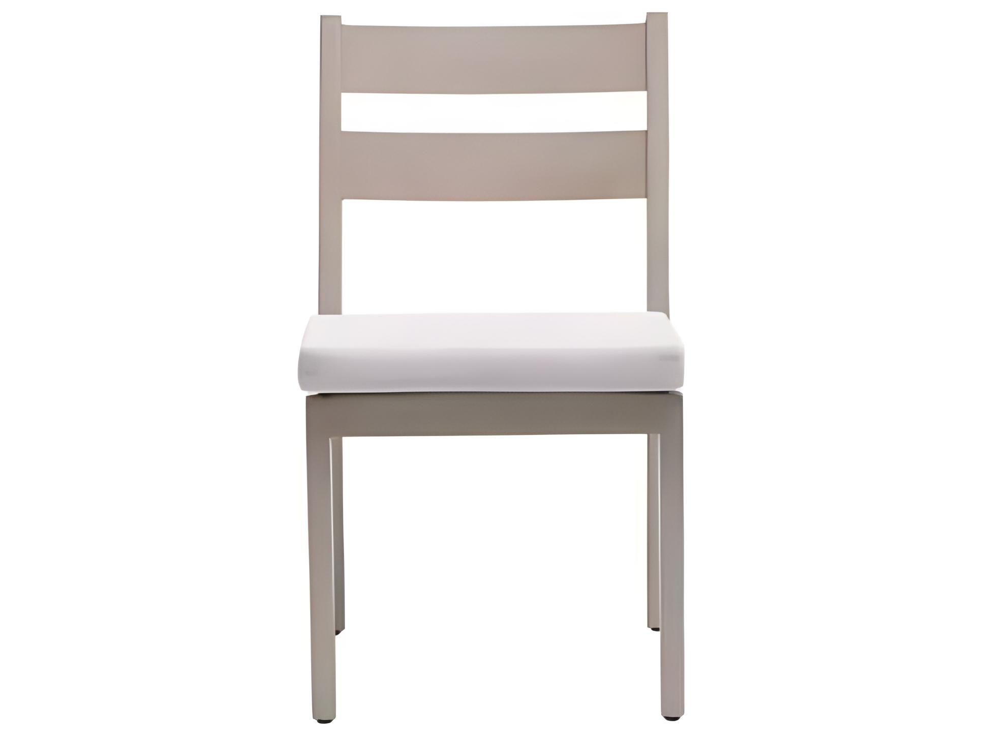 Ratana Lucia Silver Pearl Aluminum Cushion Dining Chair