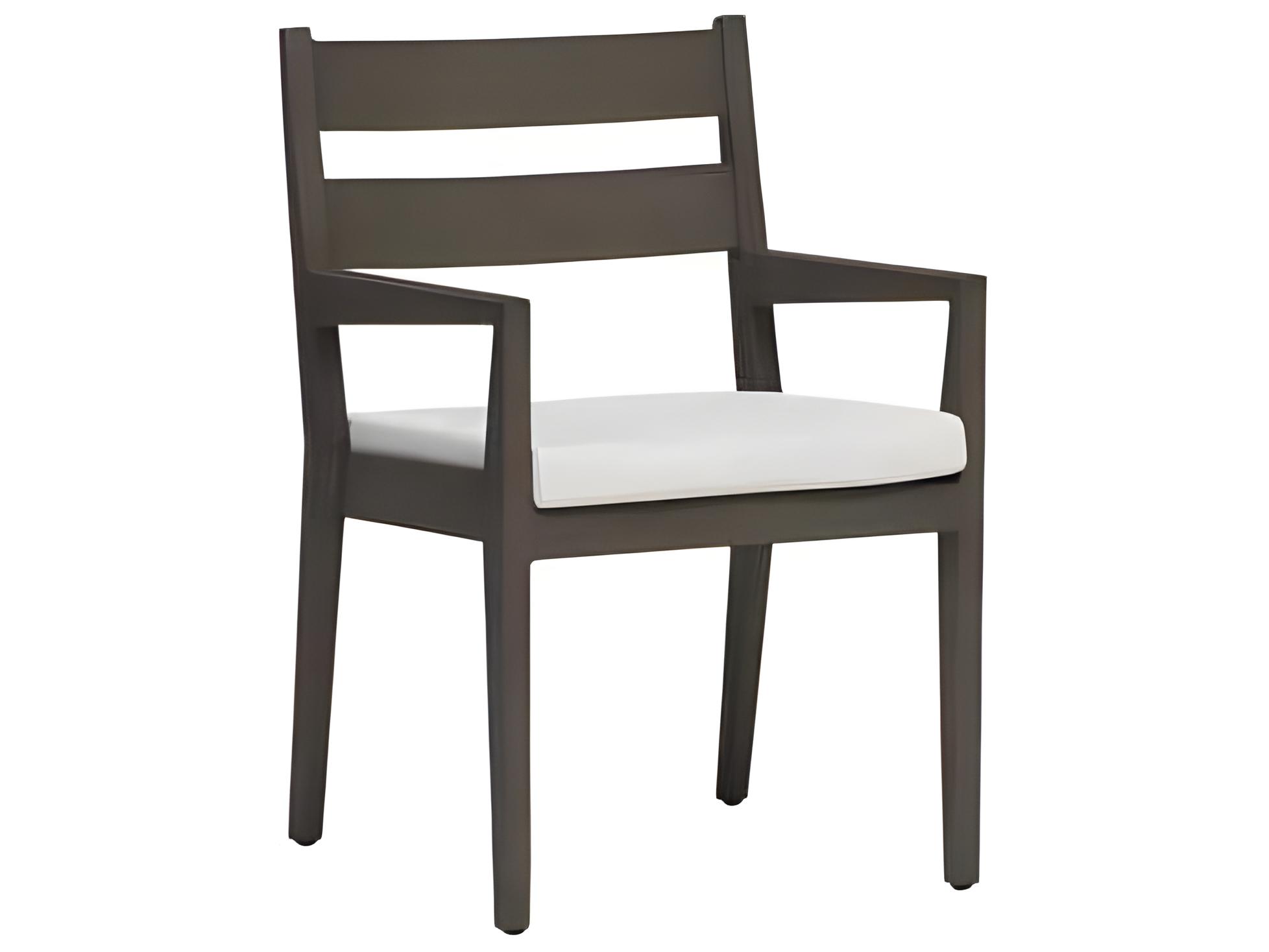 Ratana Lucia Silver Ash Grey Aluminum Cushion Dining Chair